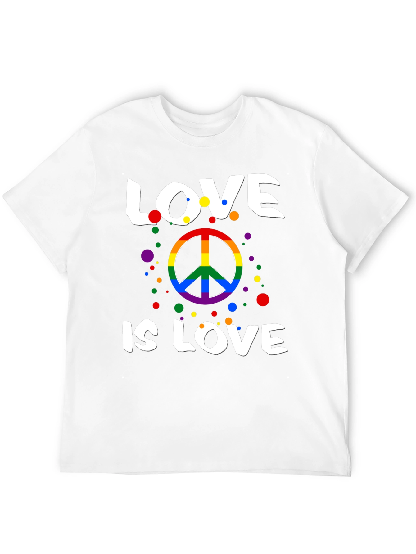 Love is Love Rainbow Peace Sign T-Shirt