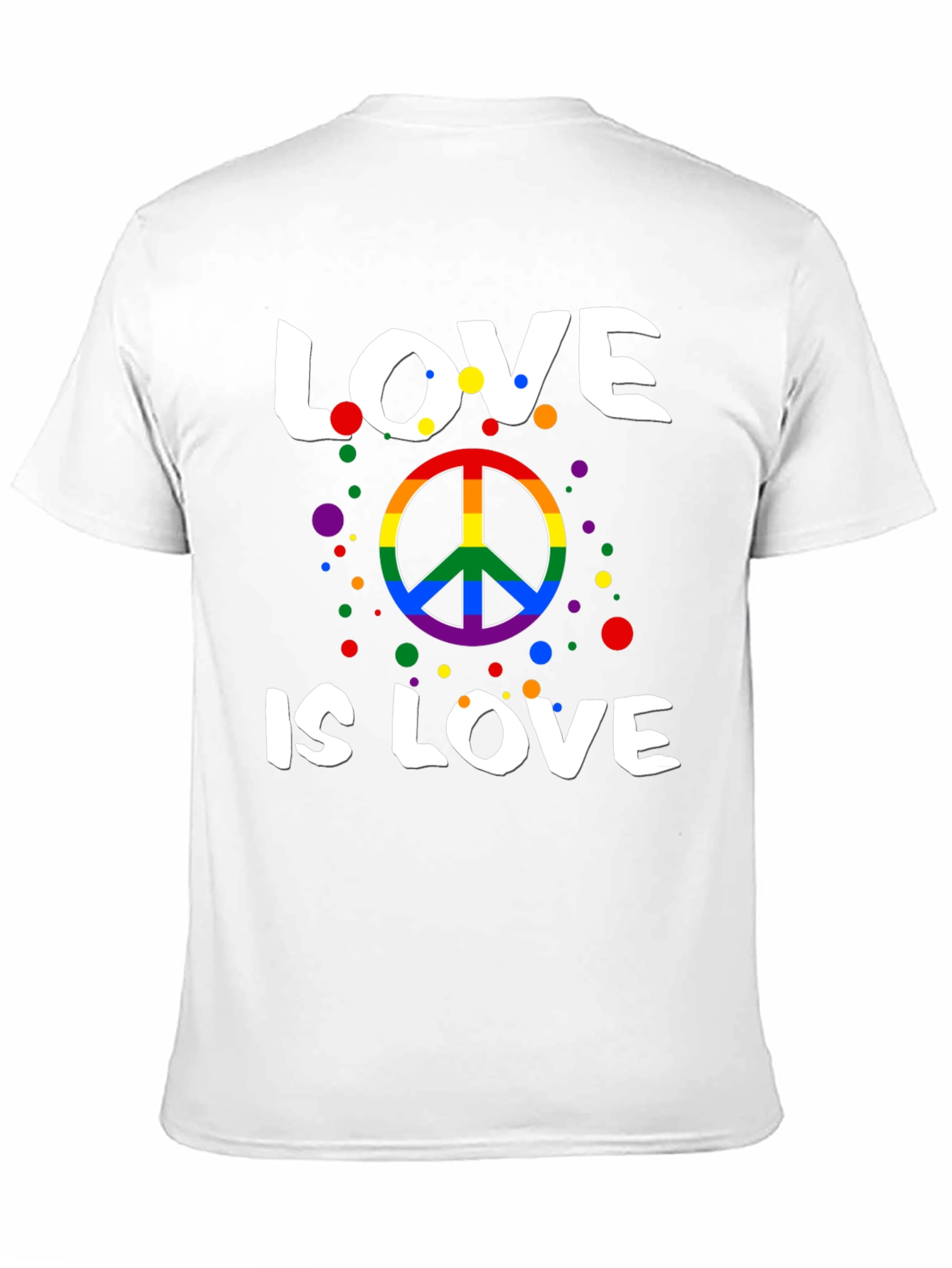 Love is Love Rainbow Peace Sign T-Shirt