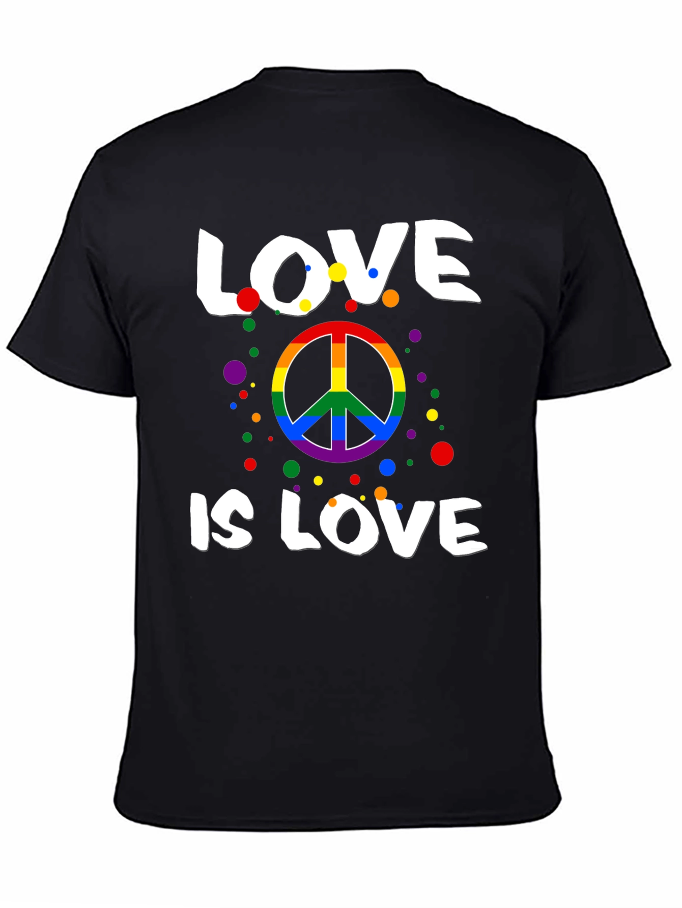 Love is Love Rainbow Peace Sign T-Shirt