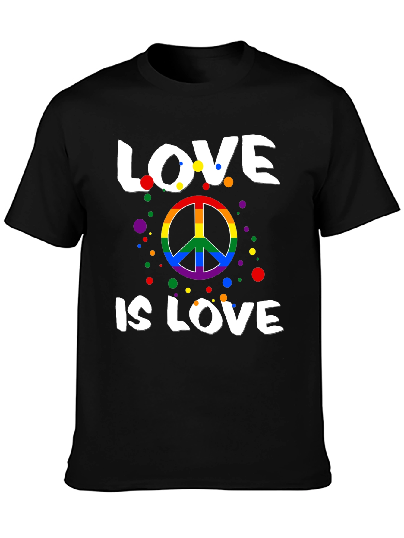 Love is Love Rainbow Peace Sign T-Shirt
