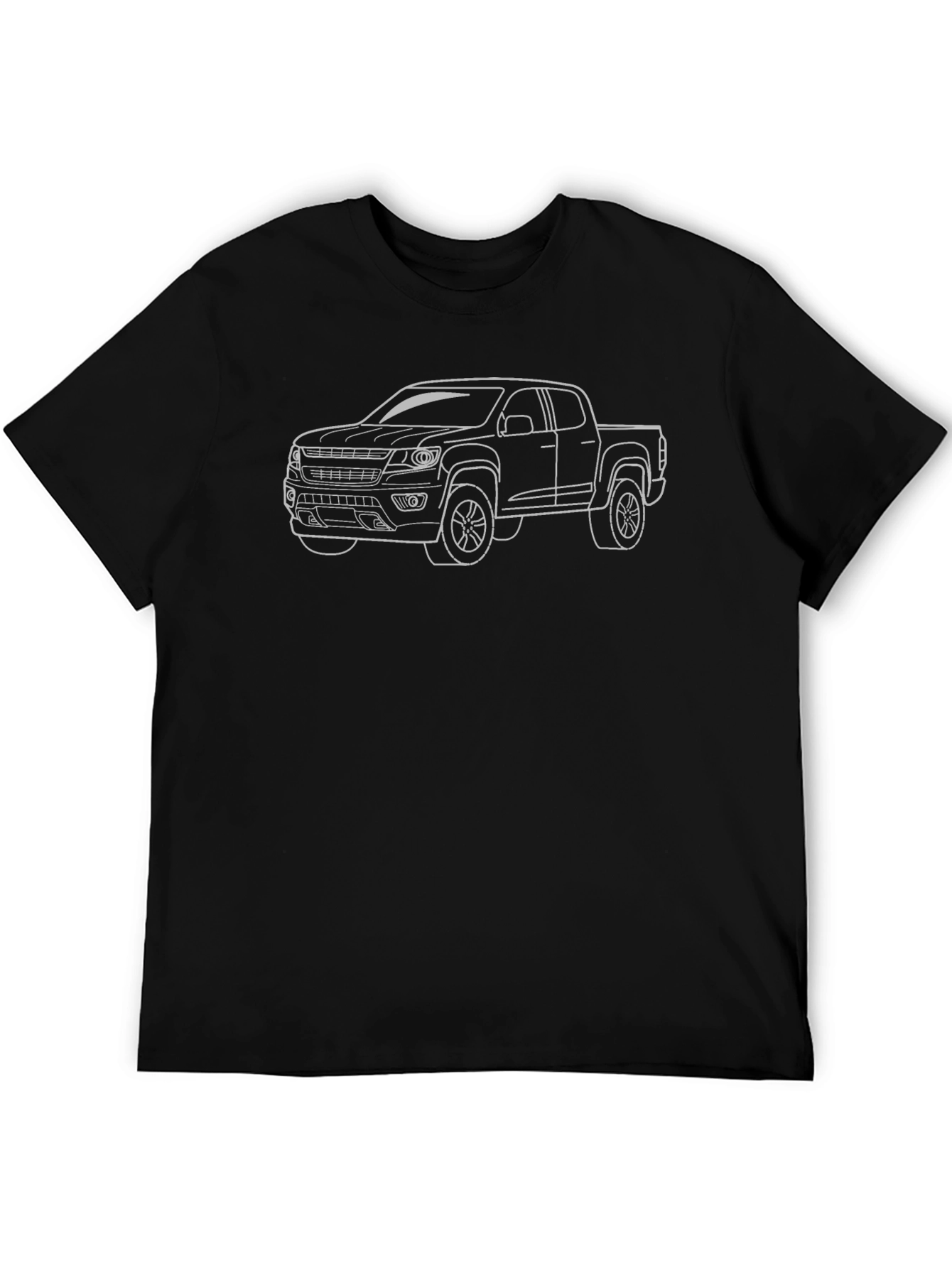 Truck Outline Graphic T-Shirt - Black