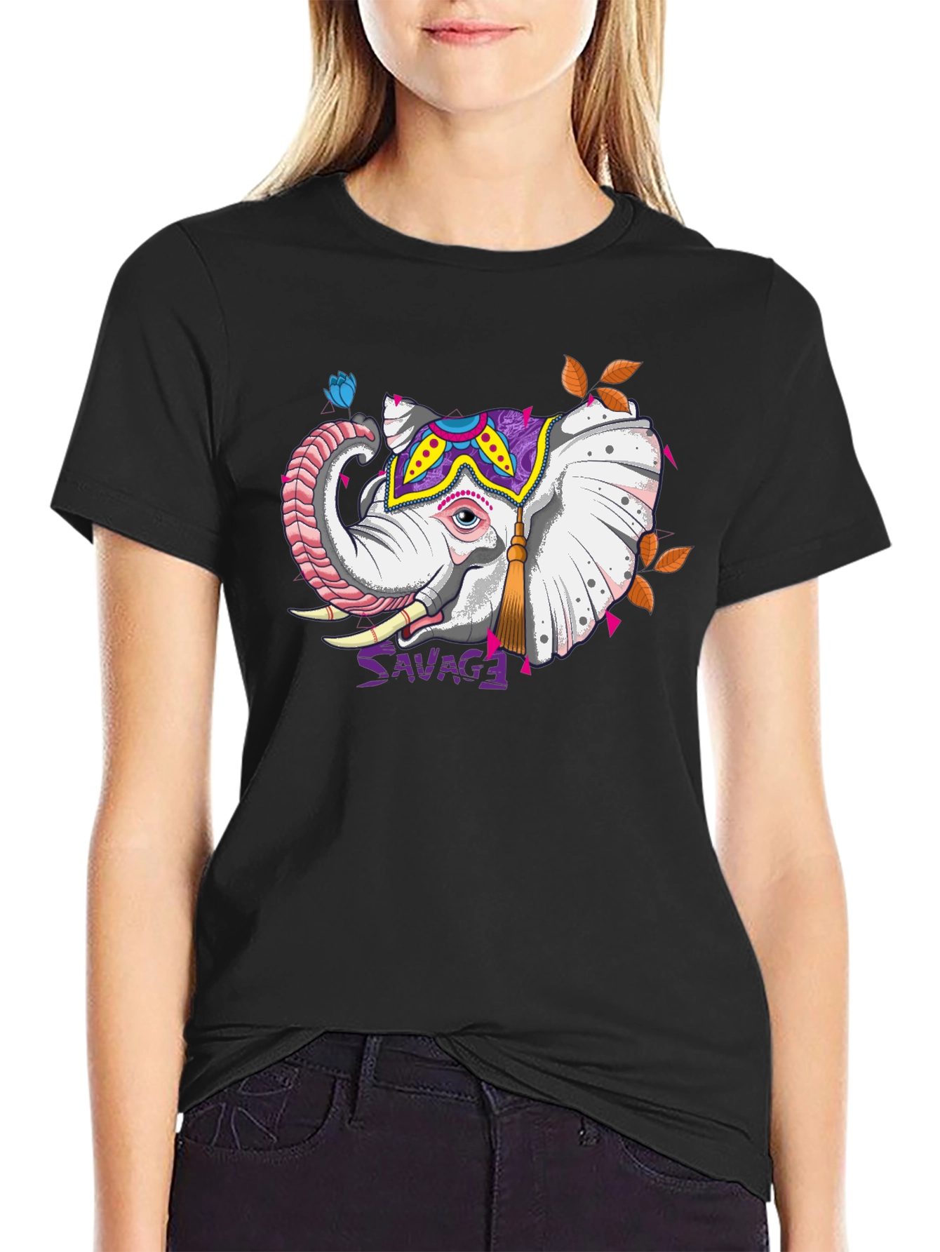 Savage Elephant Graphic Tee - Unique Design