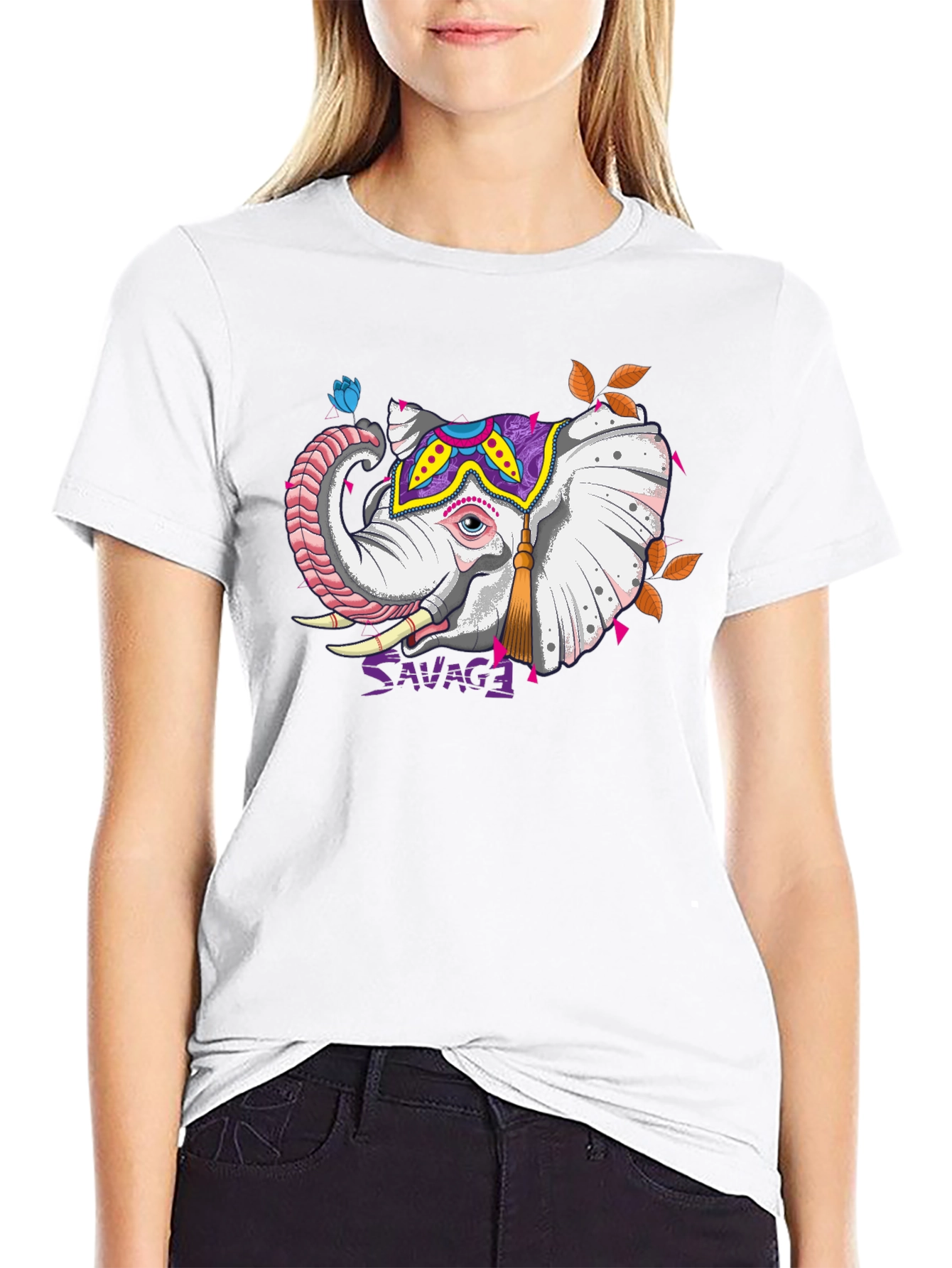 Savage Elephant Graphic Tee - Unique Design