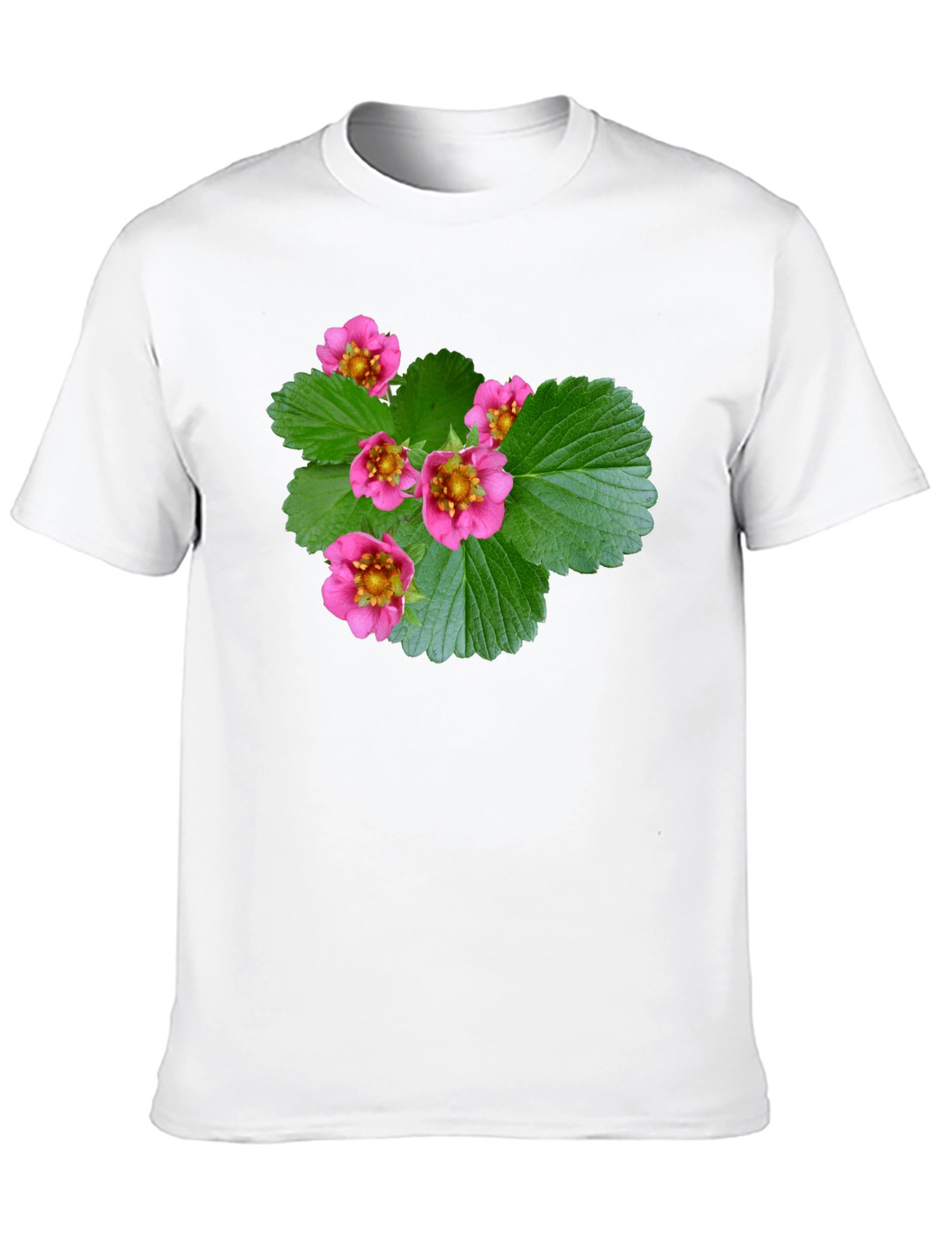 Floral Print Black T-Shirt - Nature Inspired Design