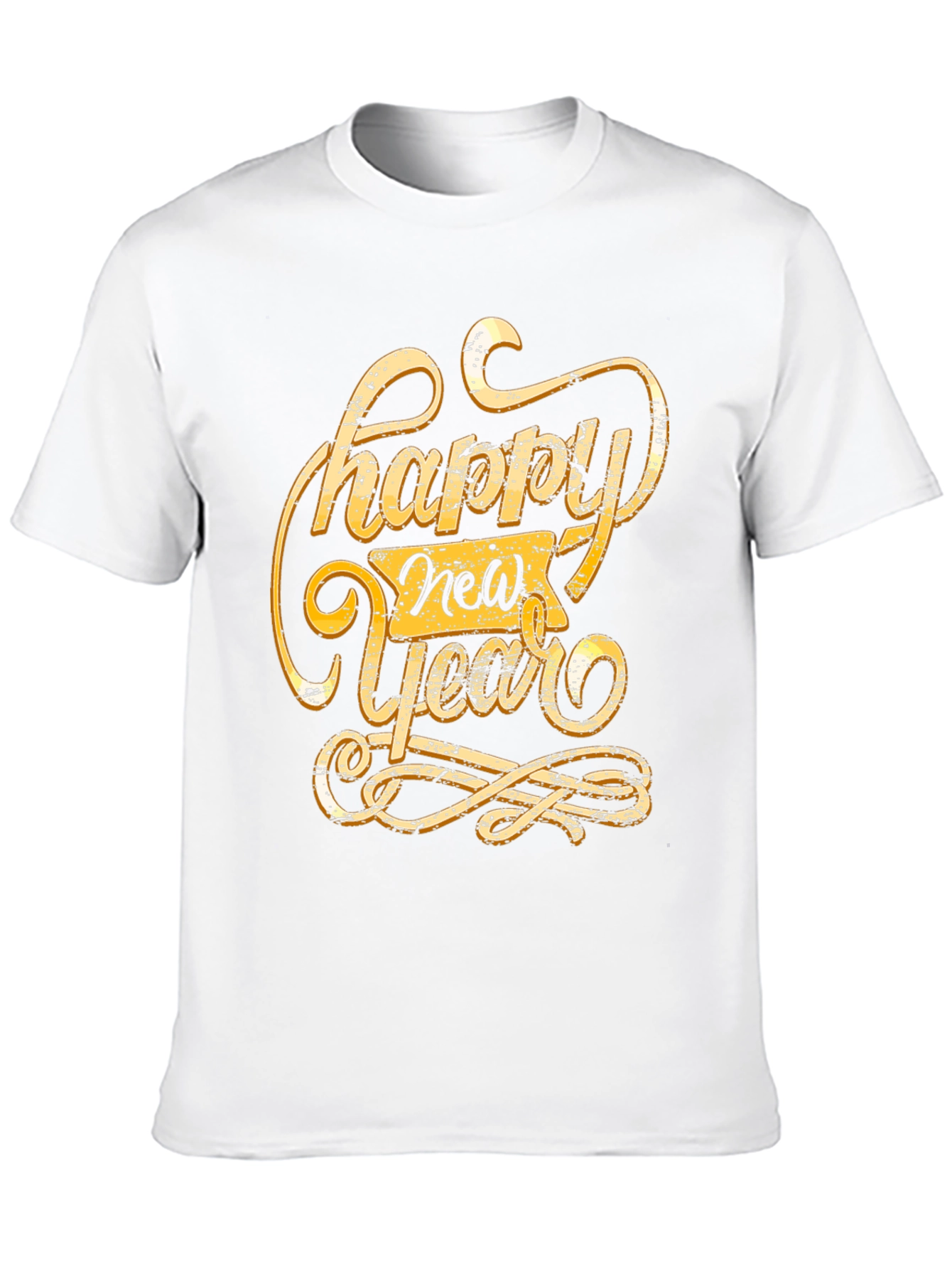 Happy New Year Graphic Tee - Black