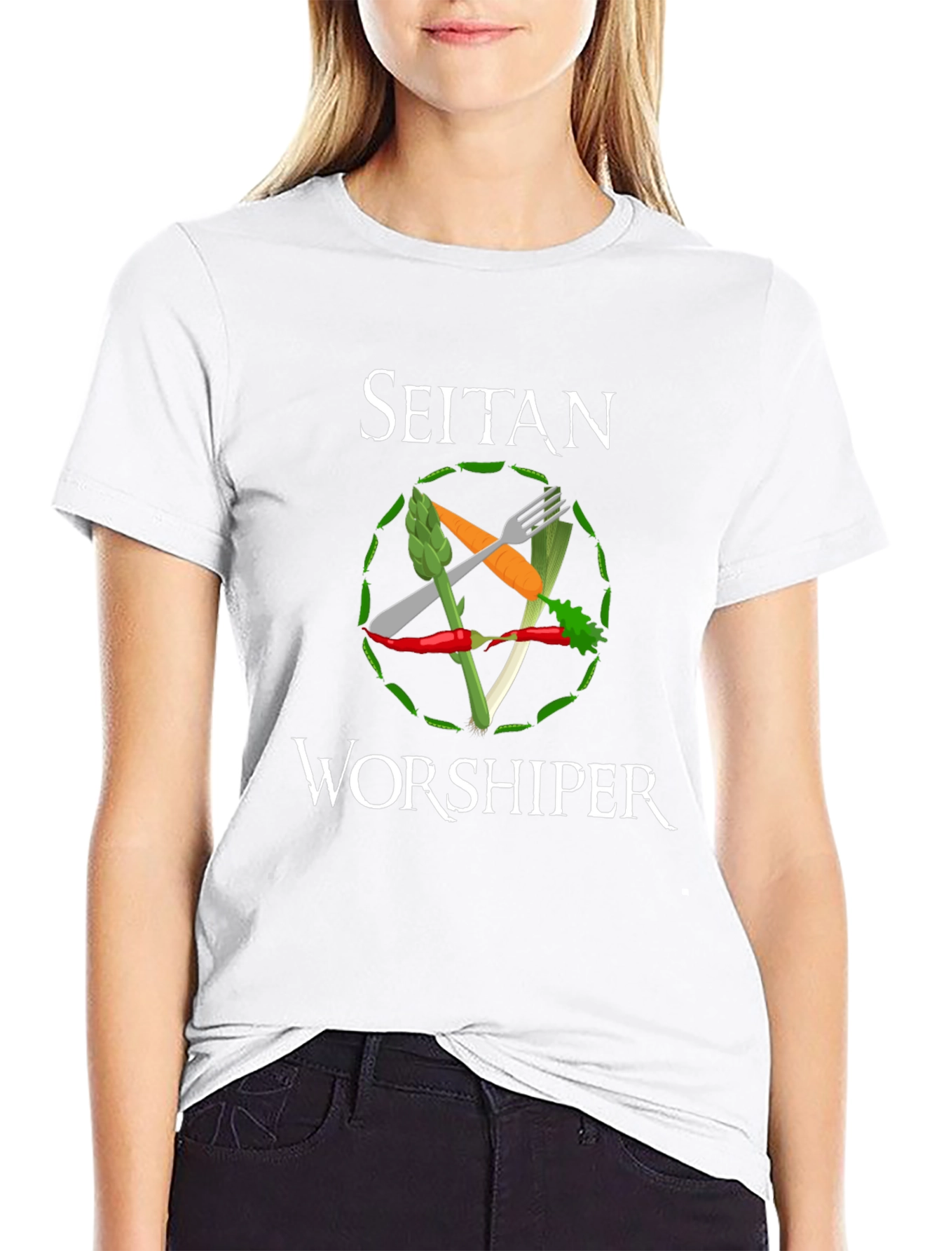 Seitan Worshiper Vegan Graphic Tee