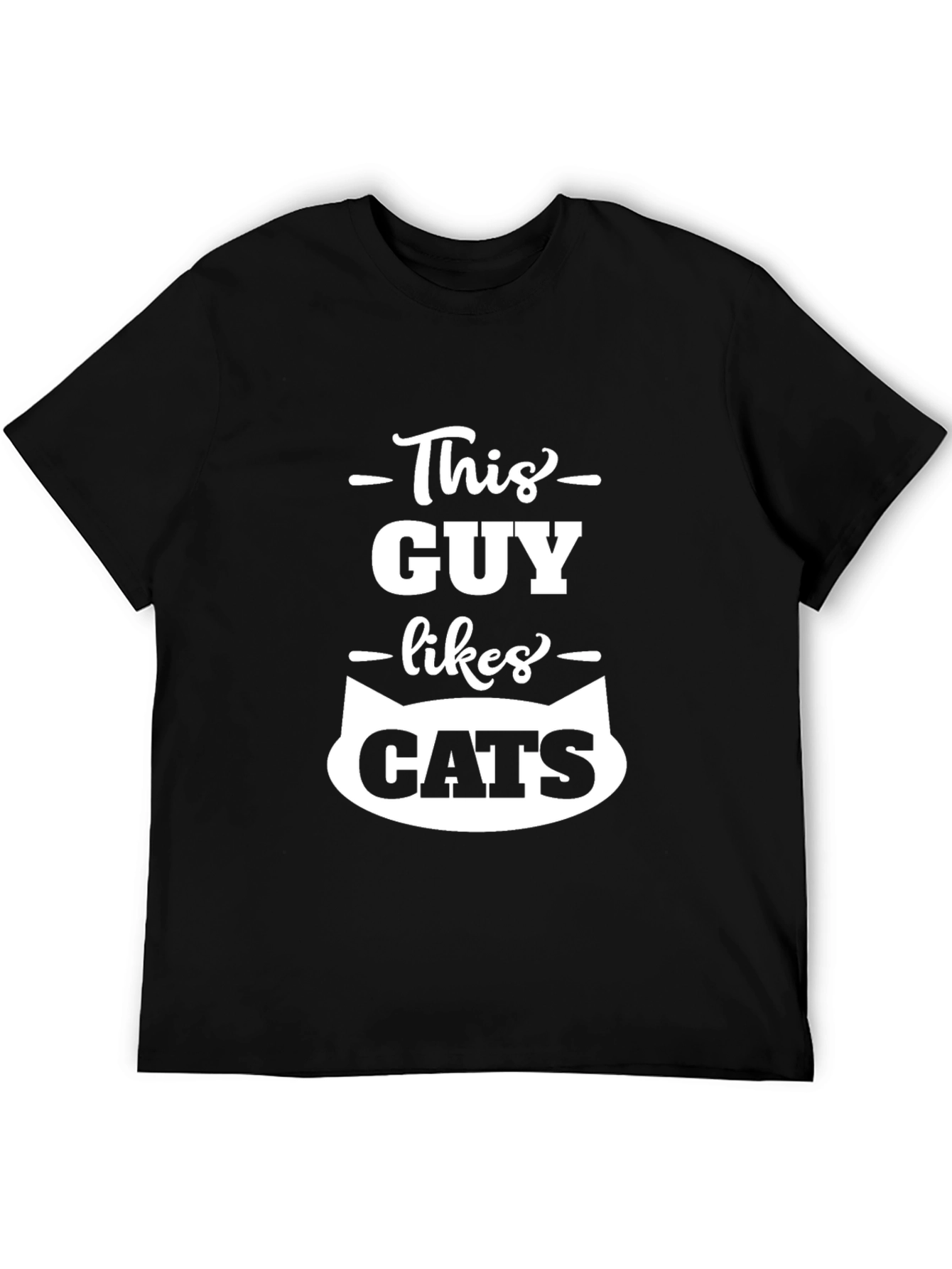 This Guy Likes Cats T-Shirt - Black