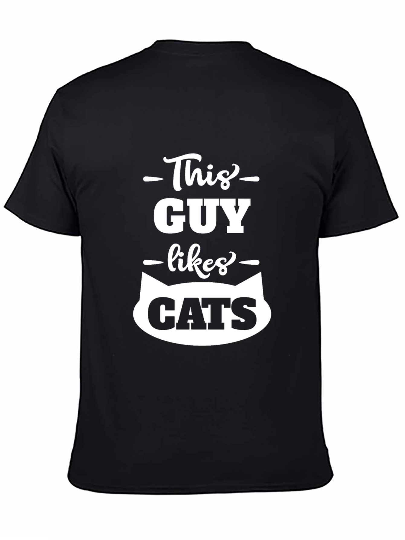 This Guy Likes Cats T-Shirt - Black
