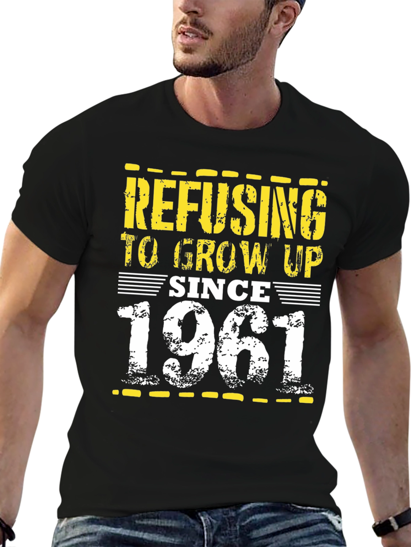 Refusing to Grow Up Since 1961 Black T-Shirt