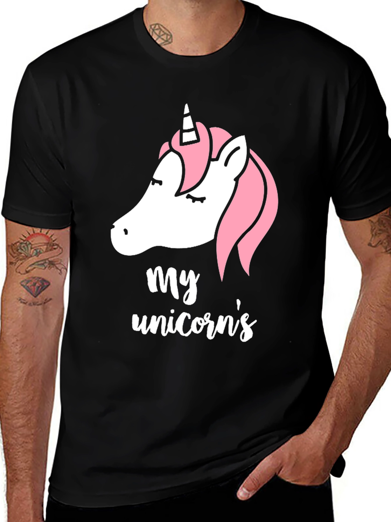 My Unicorns T-Shirt | Black Tee