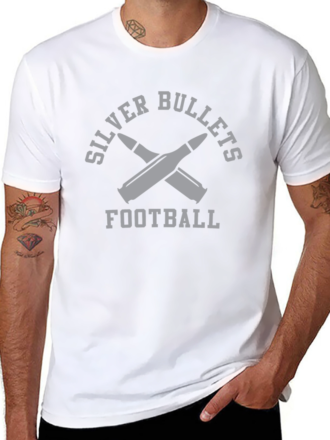 Silver Bullets Football Black T-Shirt