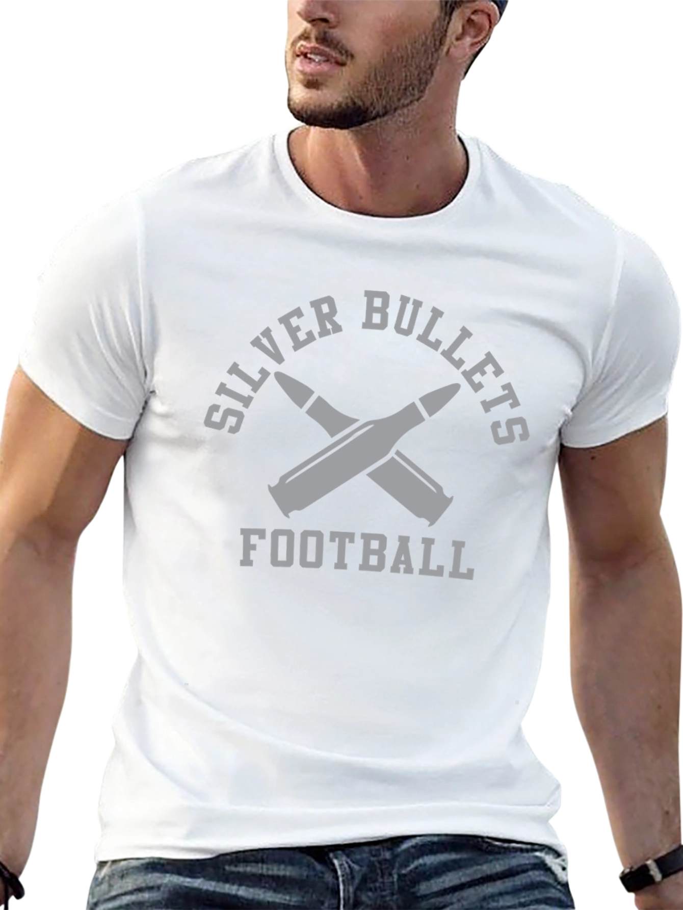 Silver Bullets Football Black T-Shirt