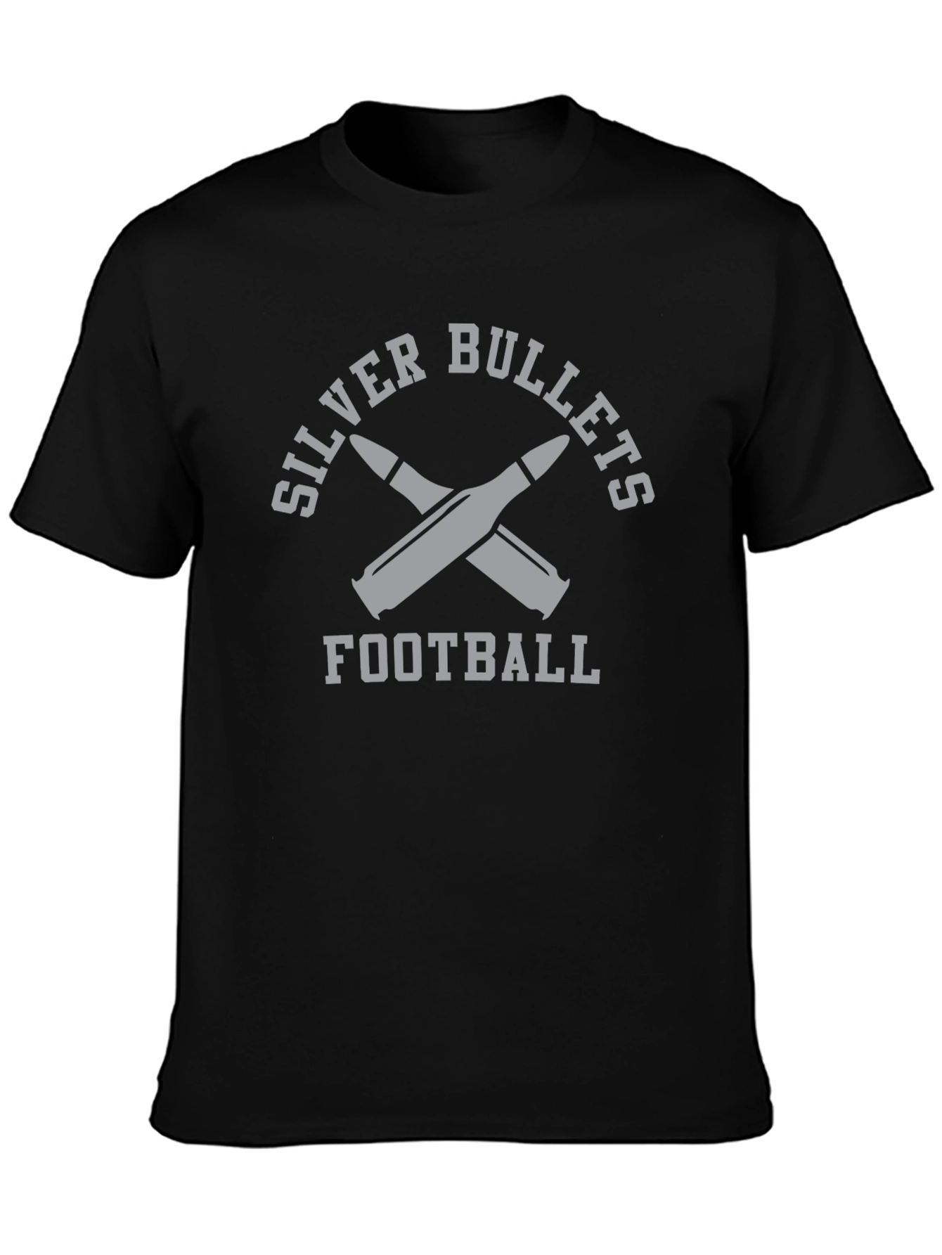 Silver Bullets Football Black T-Shirt