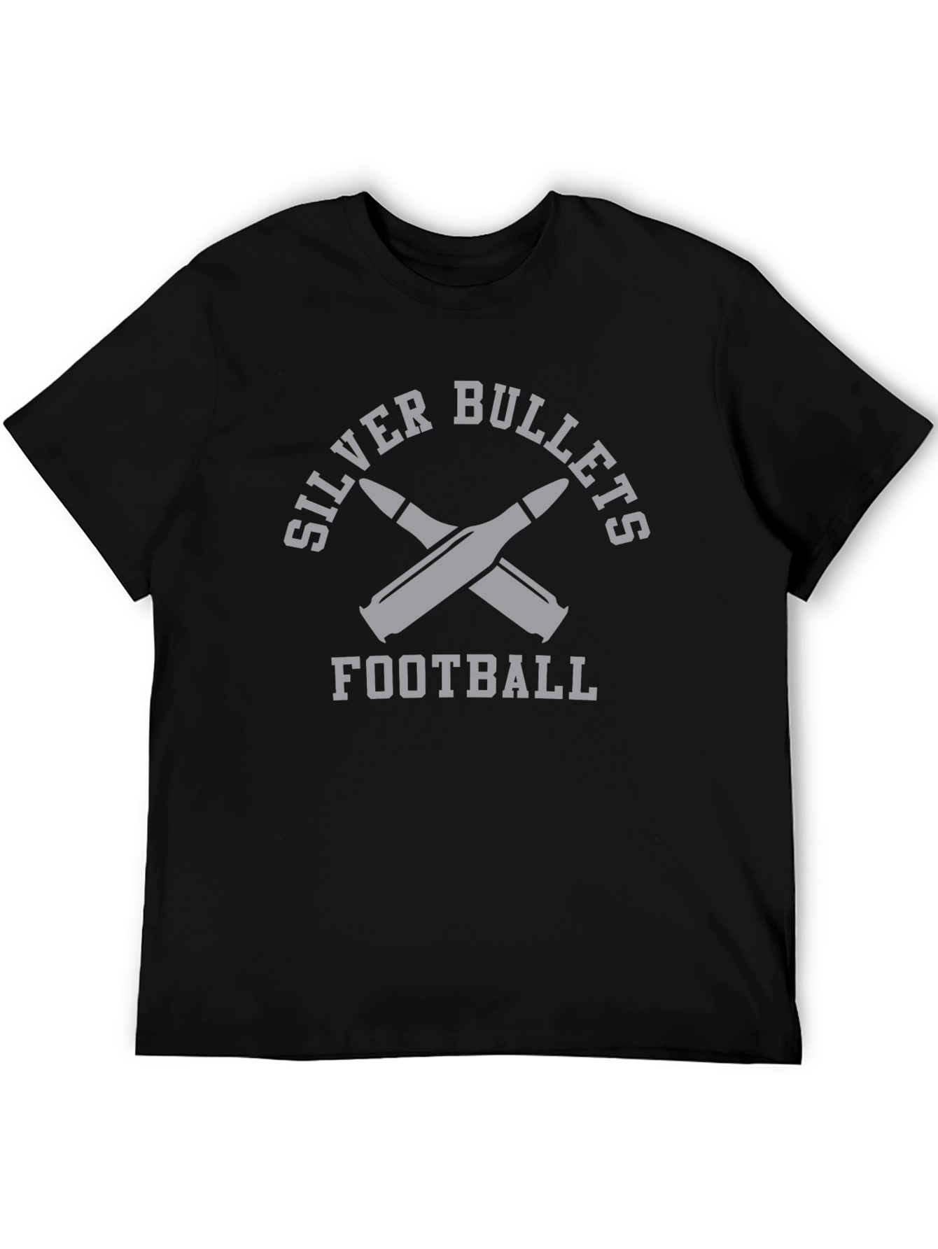 Silver Bullets Football Black T-Shirt