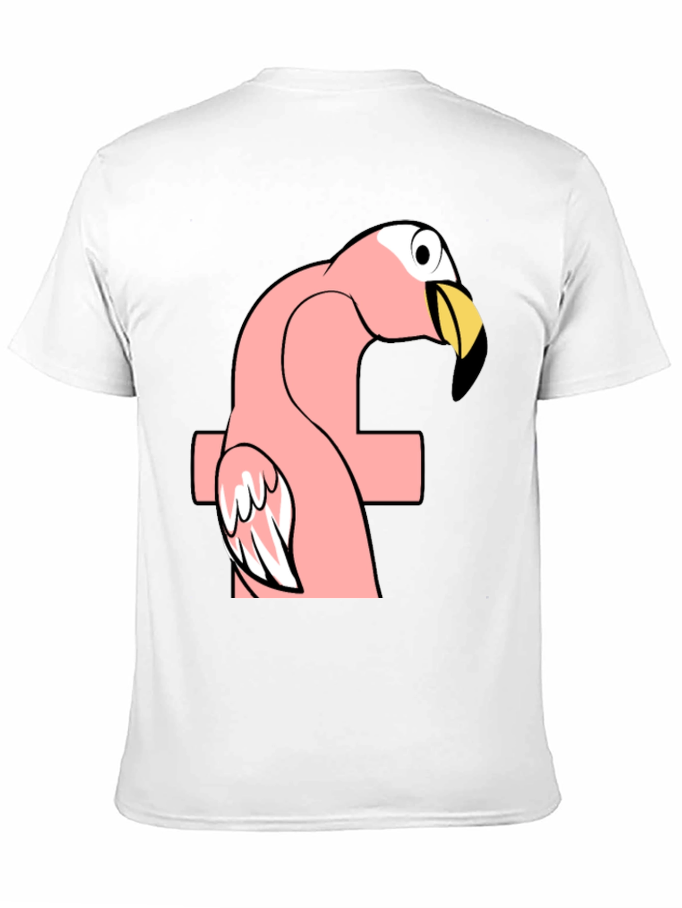 Funny Flamingo F Black T-Shirt