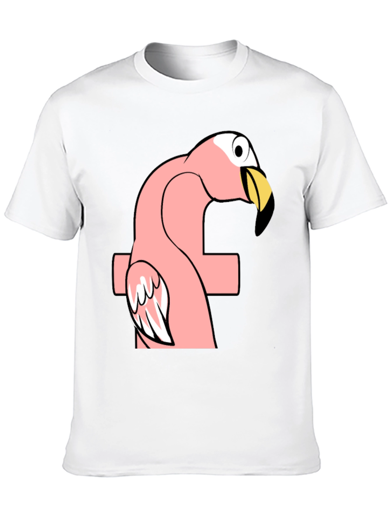 Funny Flamingo F Black T-Shirt