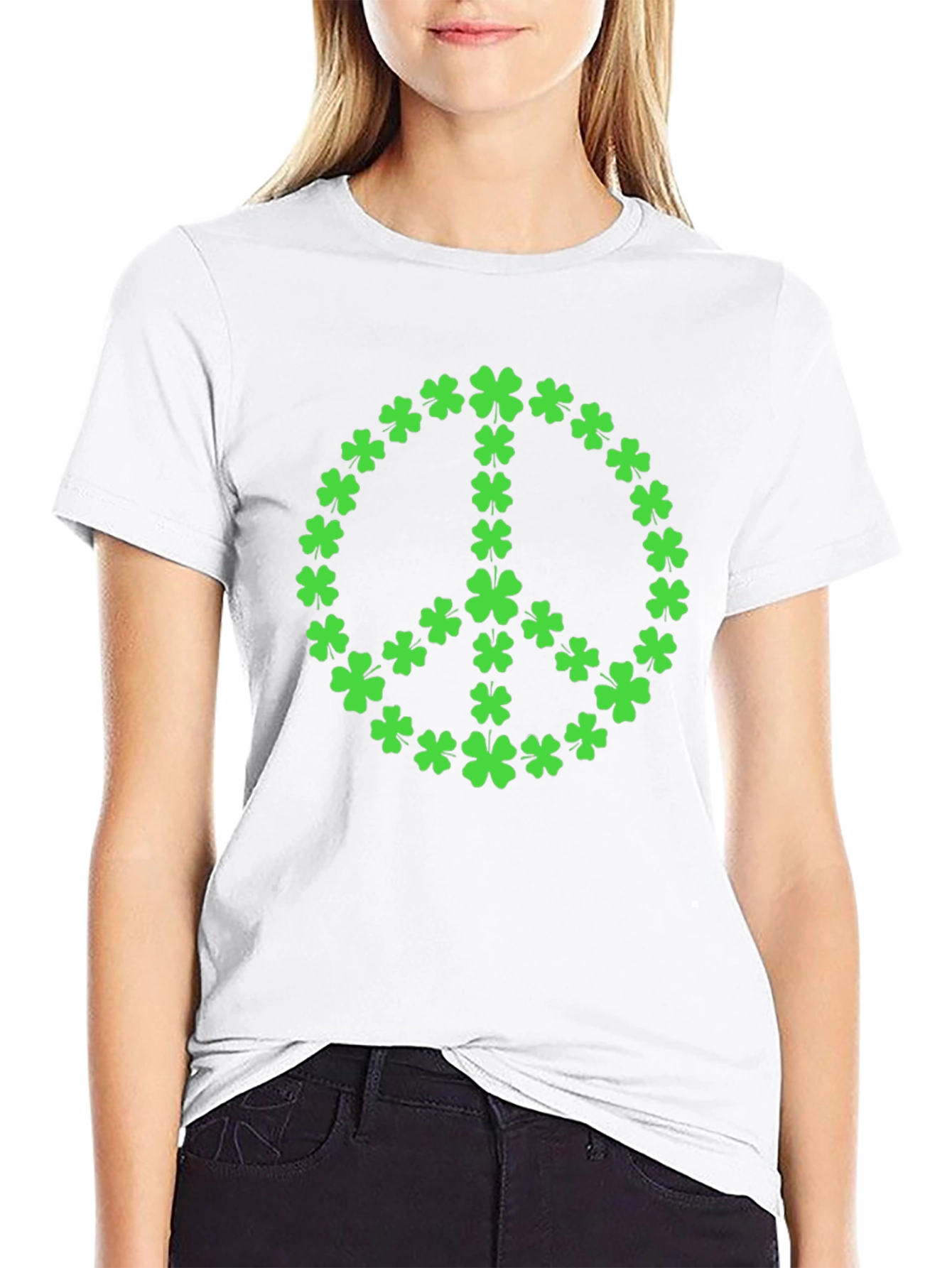 Clover Peace Sign T-Shirt - St. Patricks Day