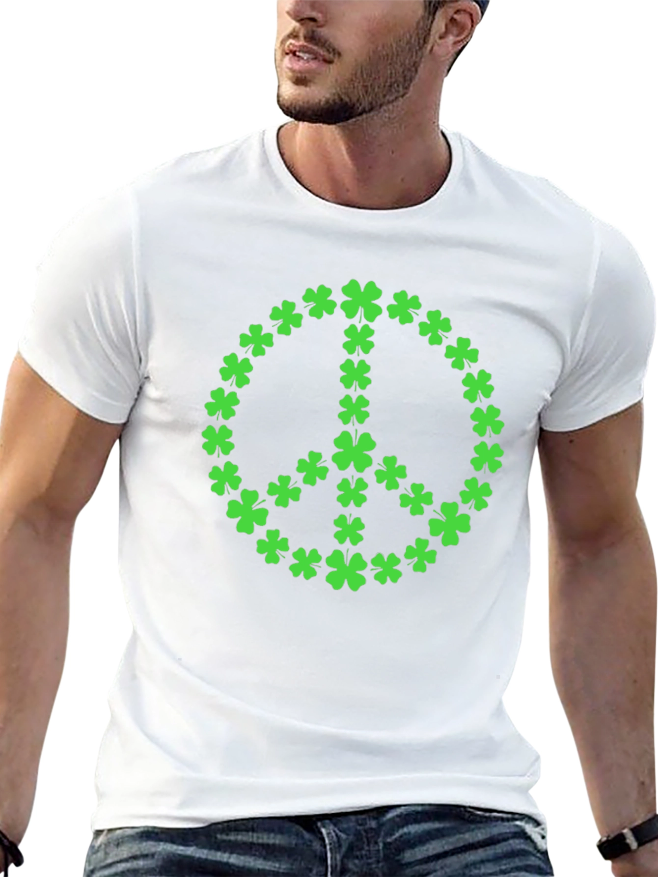 Clover Peace Sign T-Shirt - St. Patricks Day