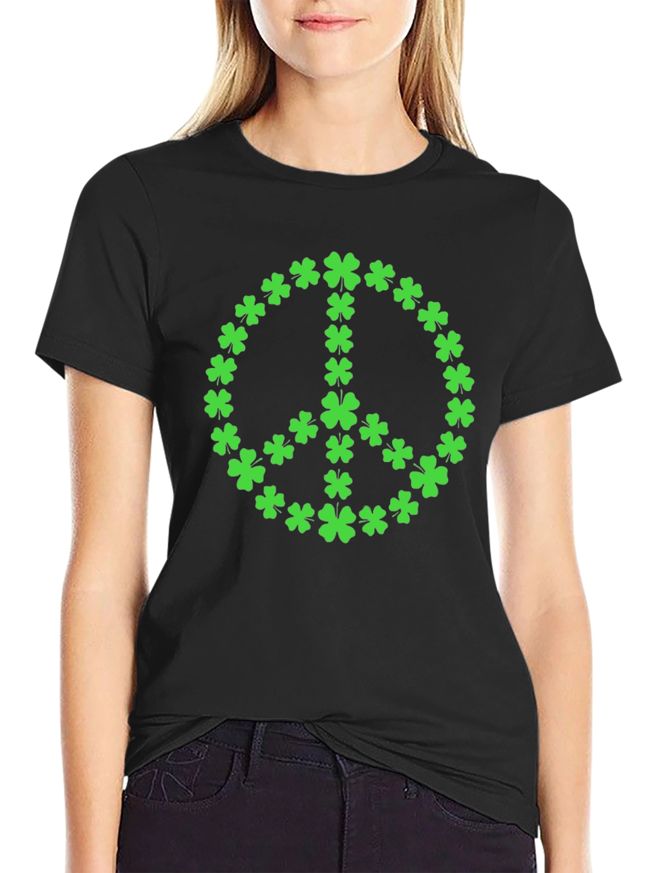 Clover Peace Sign T-Shirt - St. Patricks Day