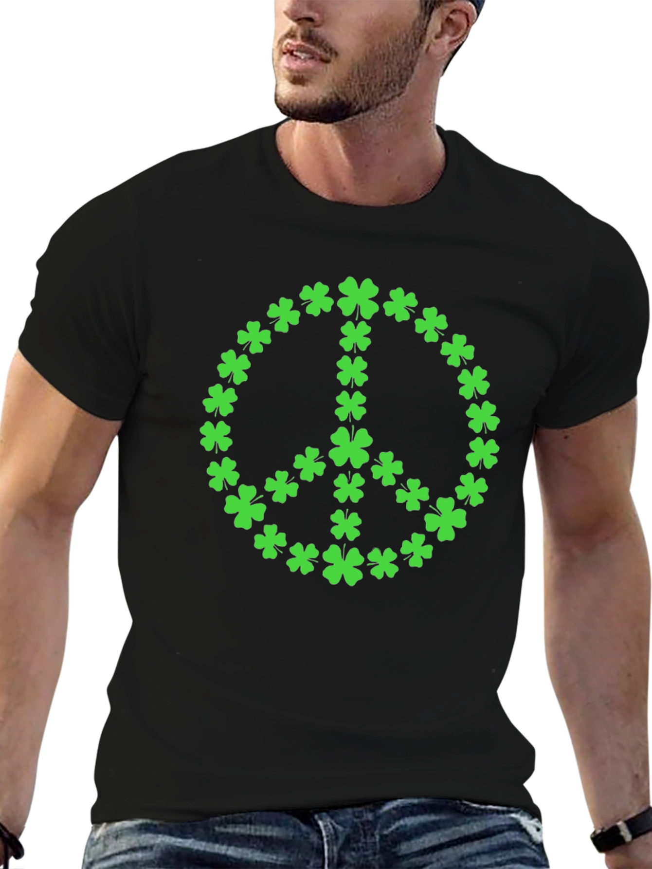 Clover Peace Sign T-Shirt - St. Patricks Day