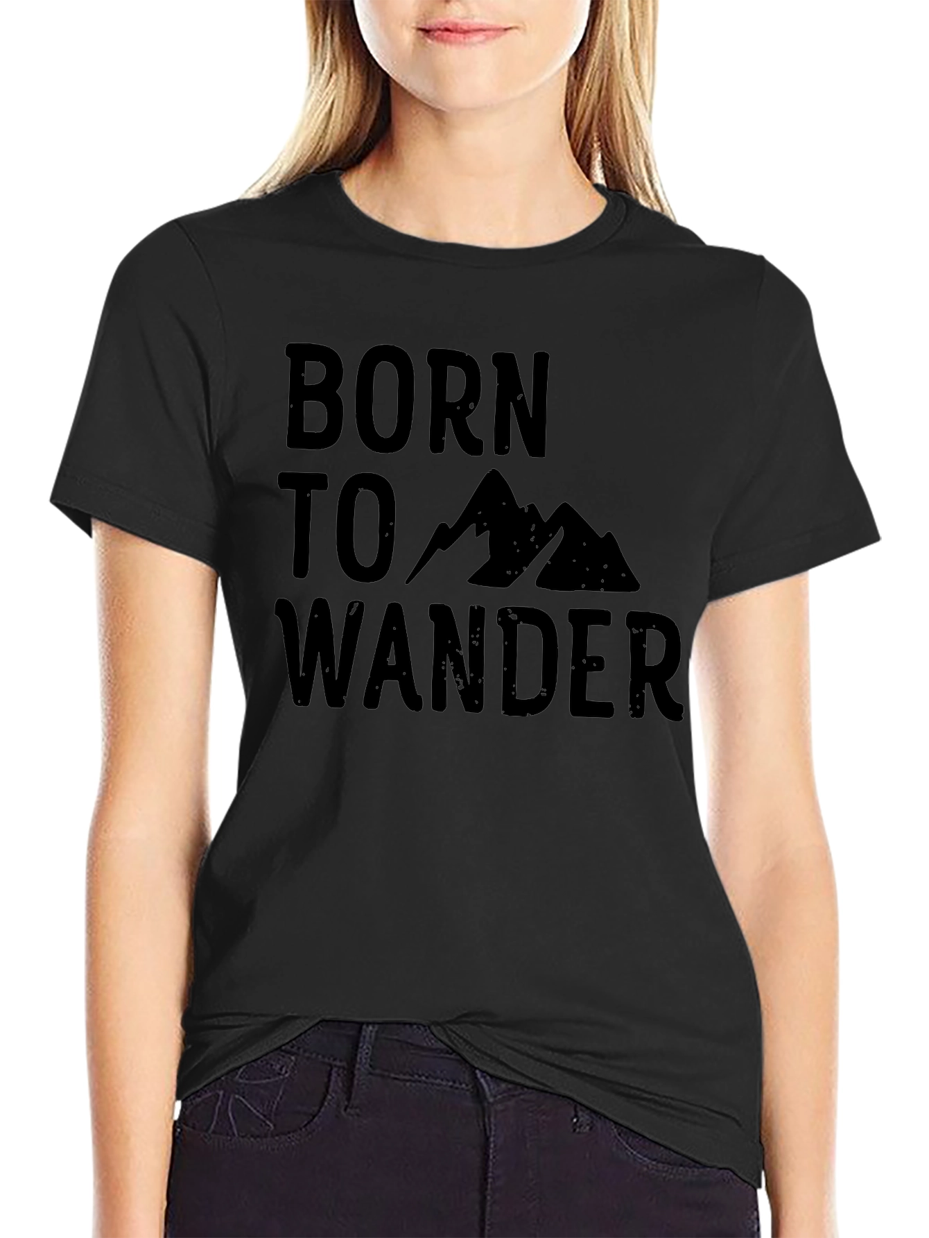 Born to Wander Graphic Tee - Black