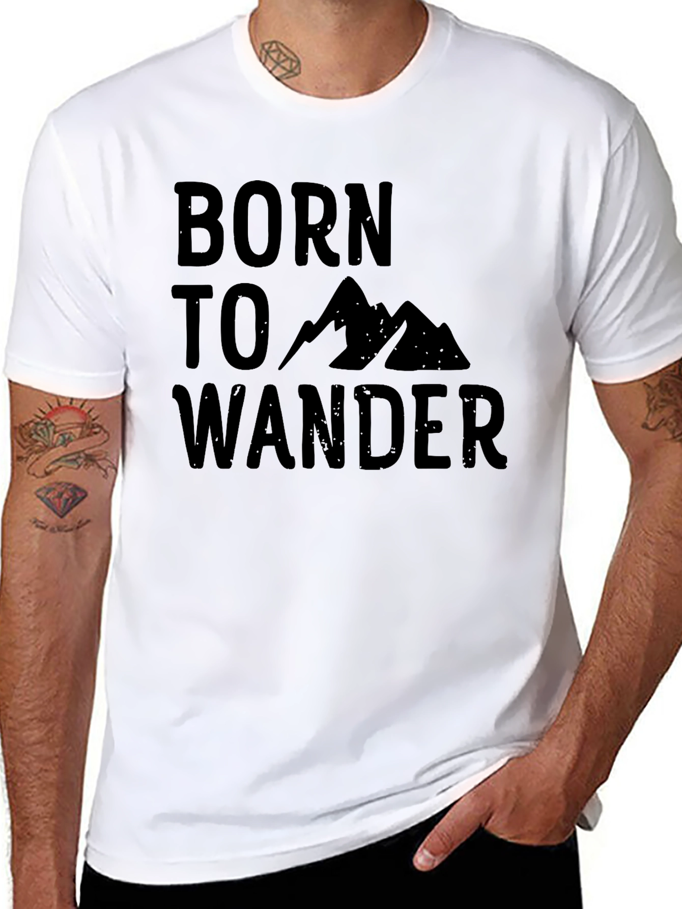 Born to Wander Graphic Tee - Black
