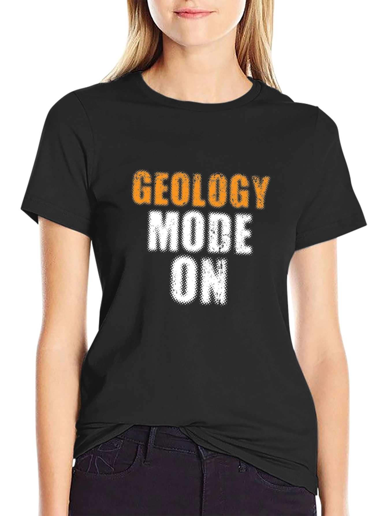 Geology Mode On Graphic Tee - Black