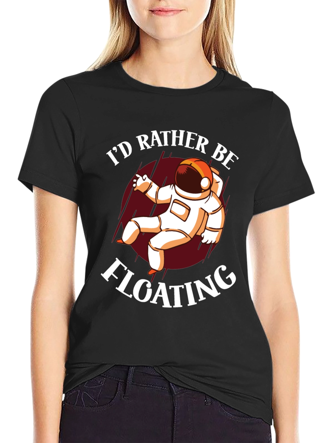 Id Rather Be Floating Astronaut Graphic Tee