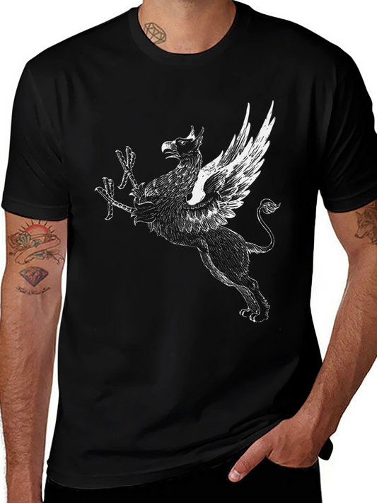 Griffin Graphic Print Black T-Shirt
