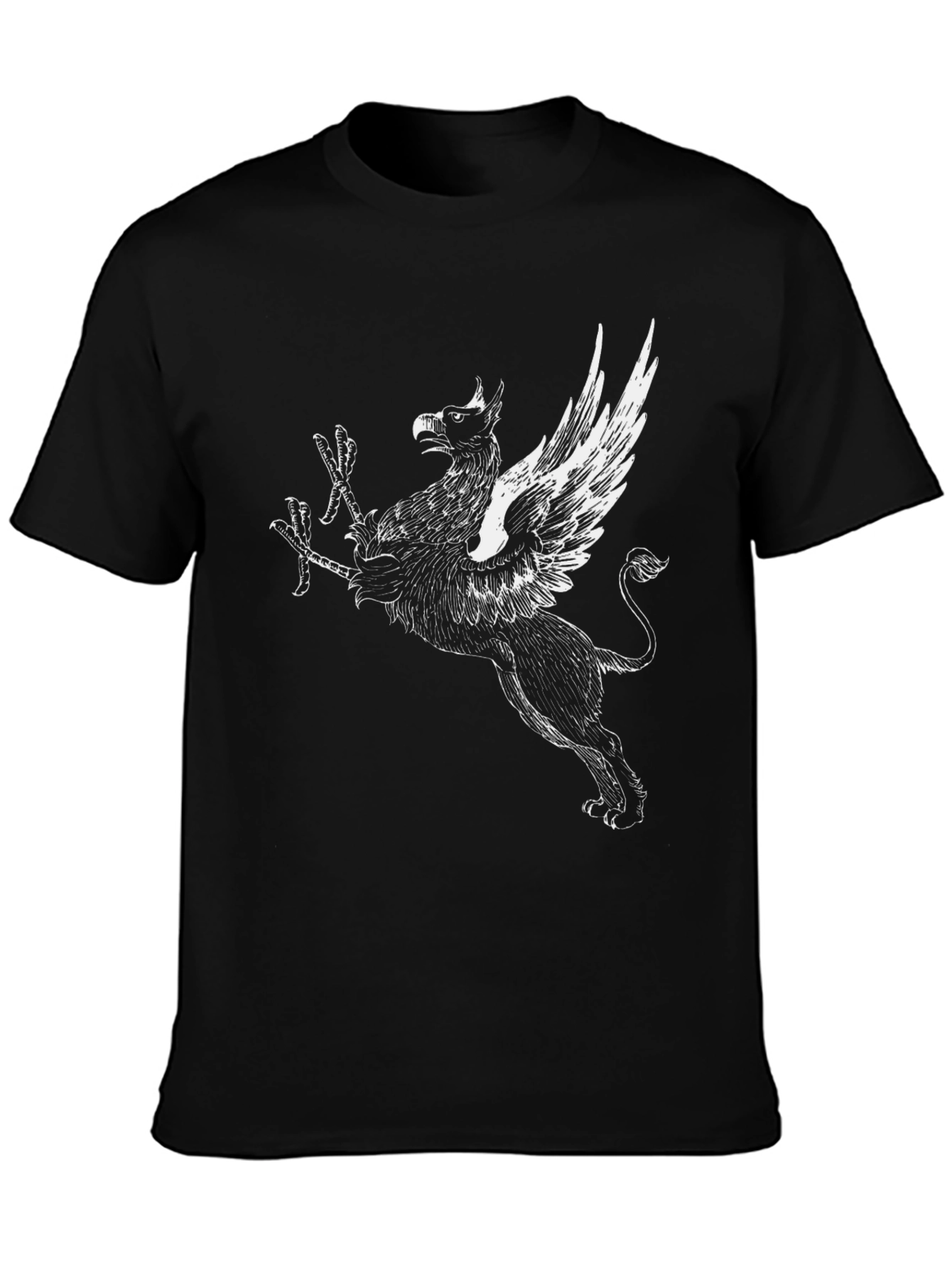 Griffin Graphic Print Black T-Shirt