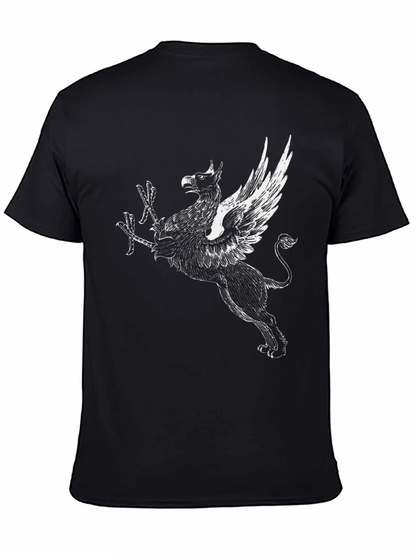 Griffin Graphic Print Black T-Shirt