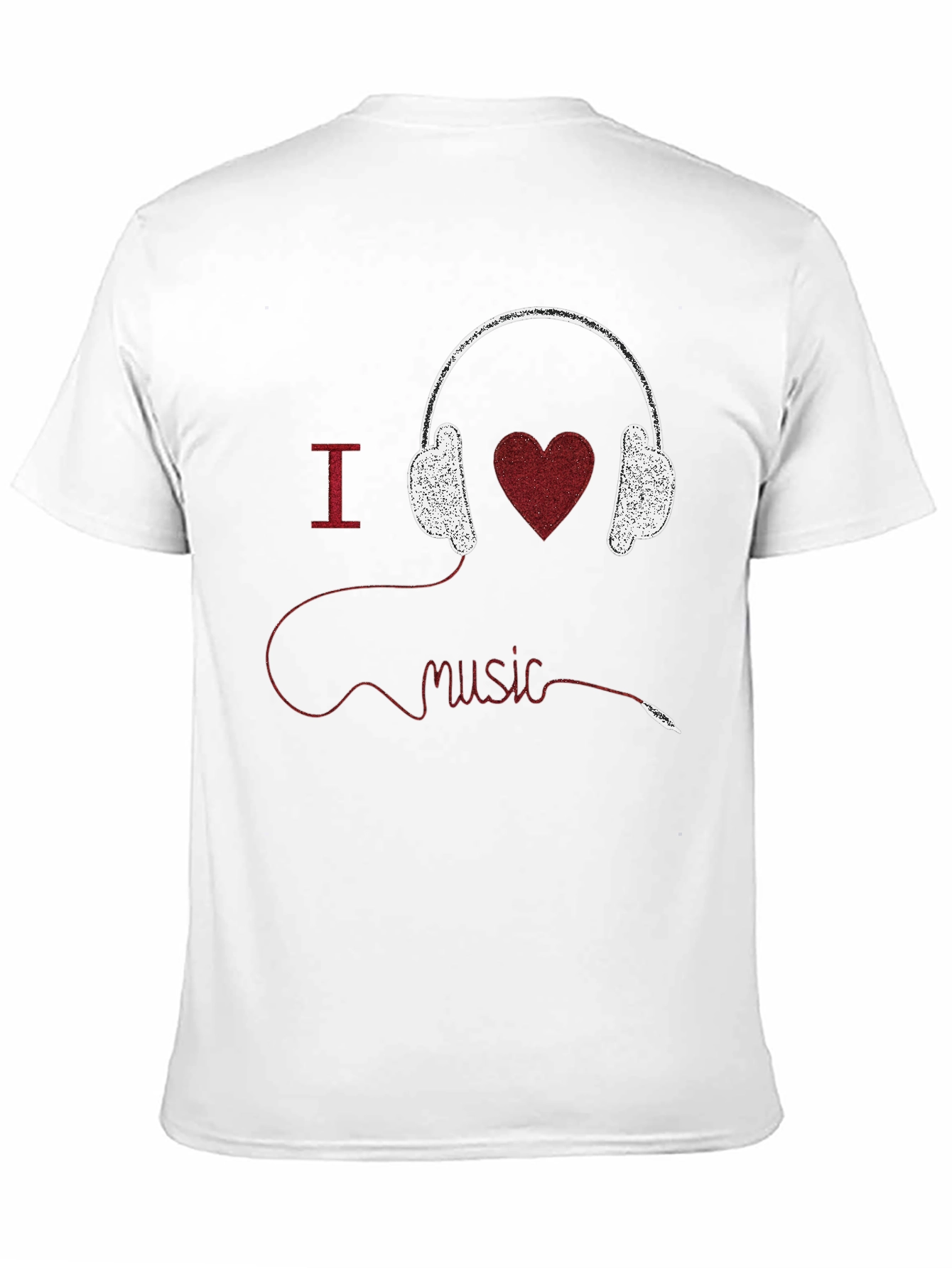 I Heart Music Graphic Tee - Black