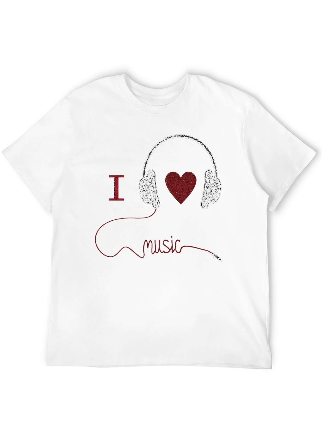 I Heart Music Graphic Tee - Black