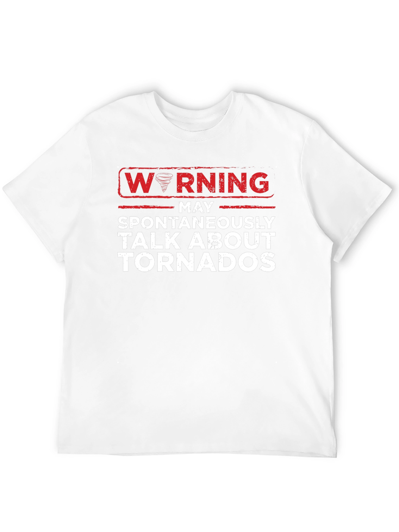 Warning May Spontaneously Talk About Tornadoes Black T-Shirt