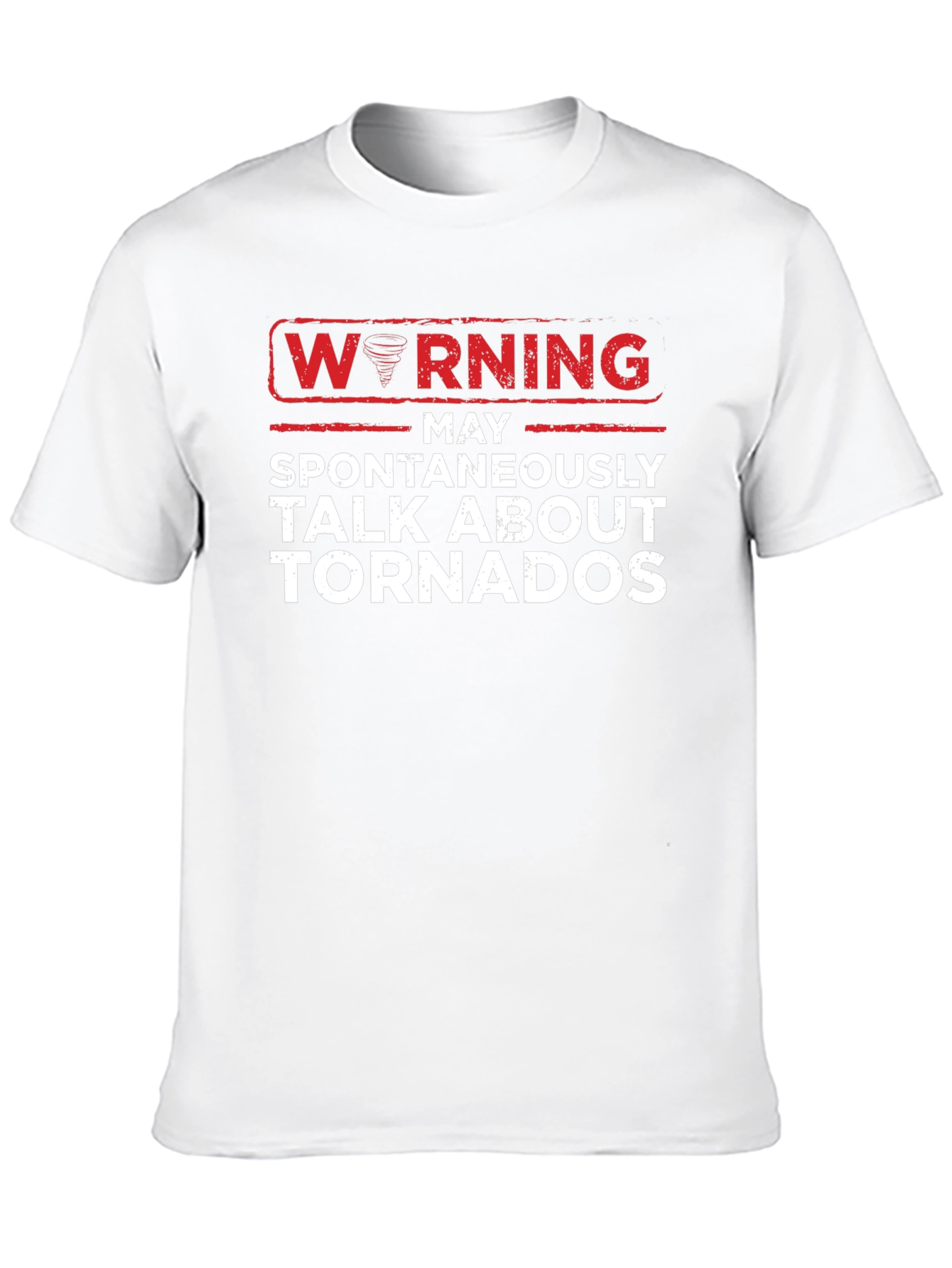 Warning May Spontaneously Talk About Tornadoes Black T-Shirt