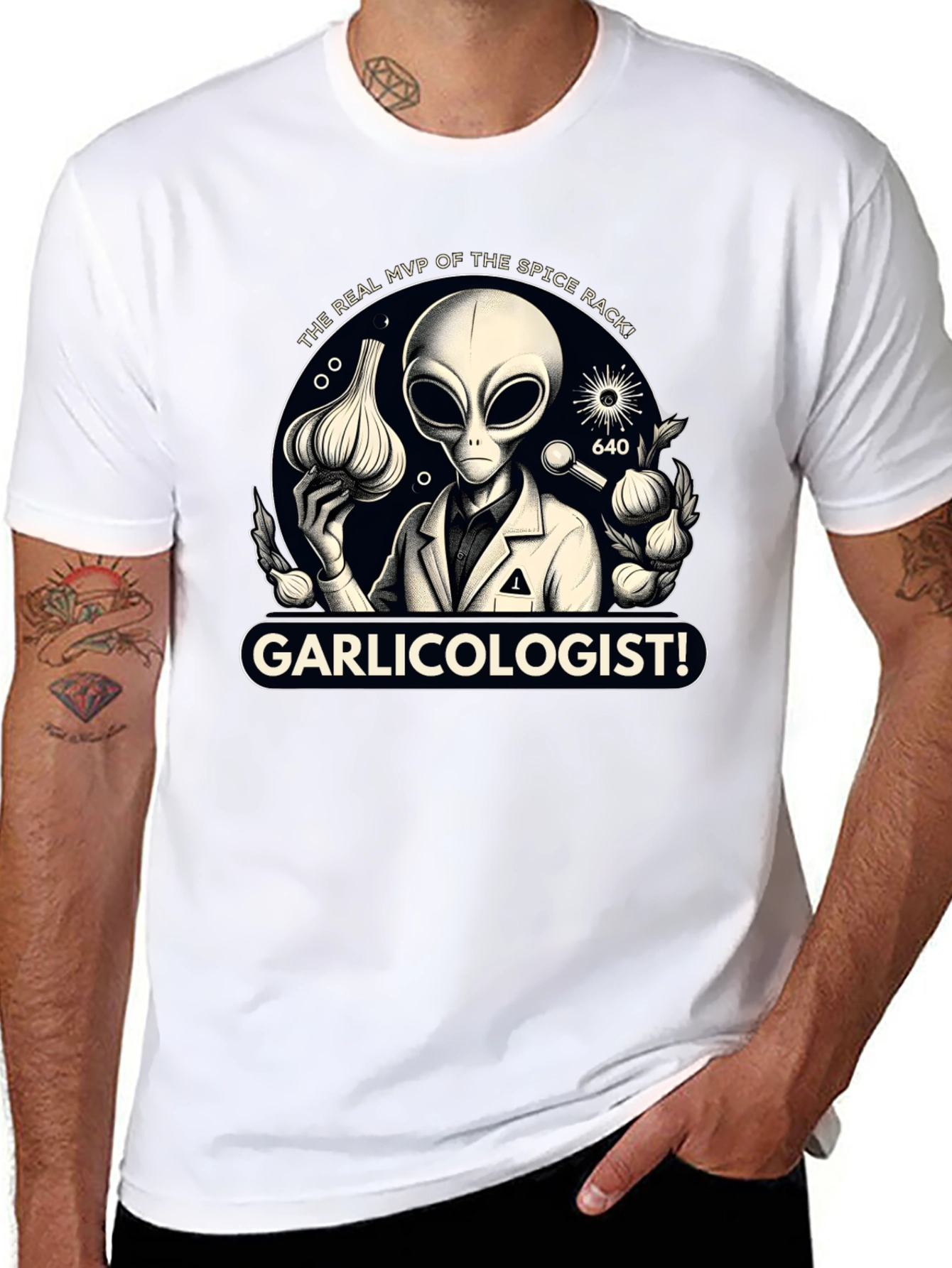 Garlicologist T-Shirt: Alien Spice Rack MVP