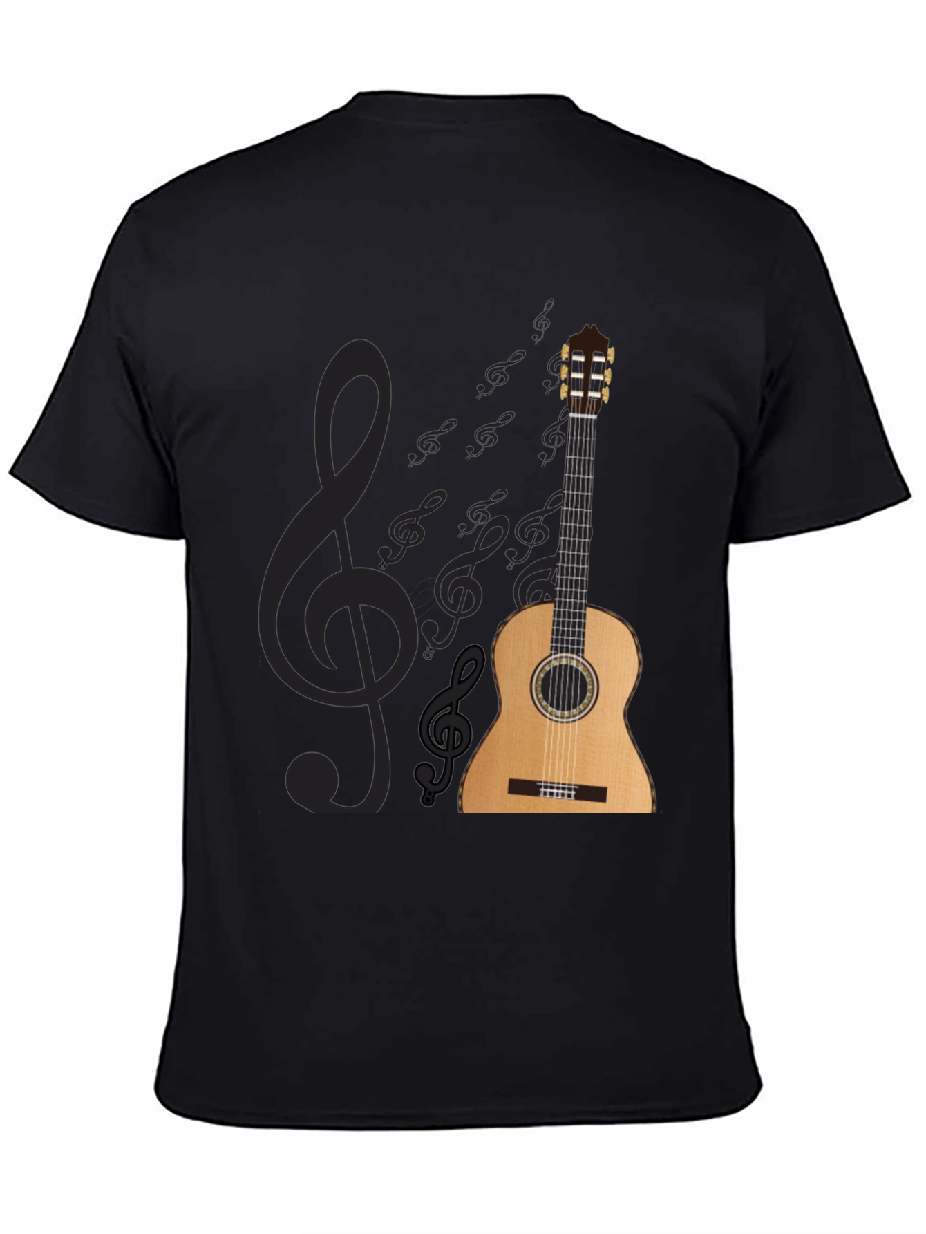 Guitar & Musical Notes Graphic Tee