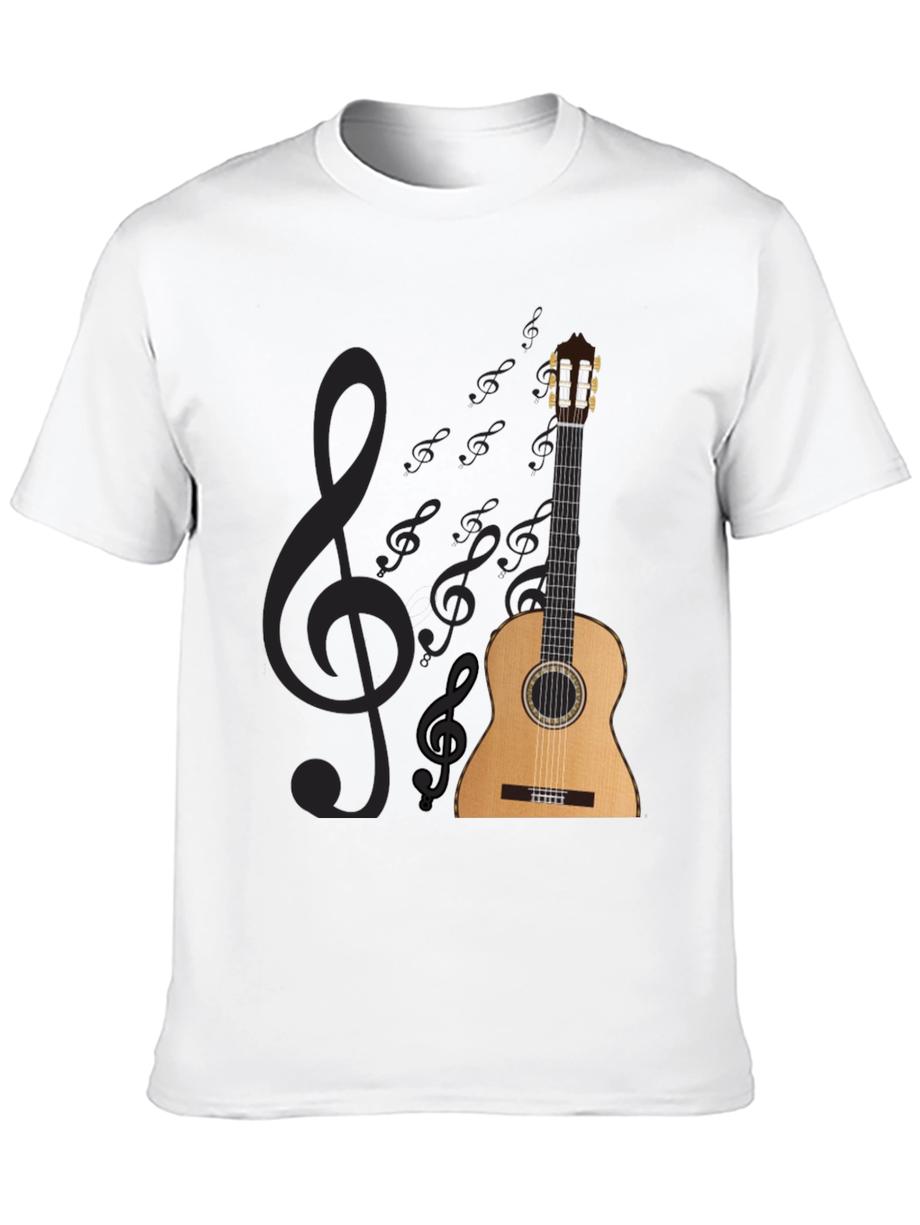 Guitar & Musical Notes Graphic Tee