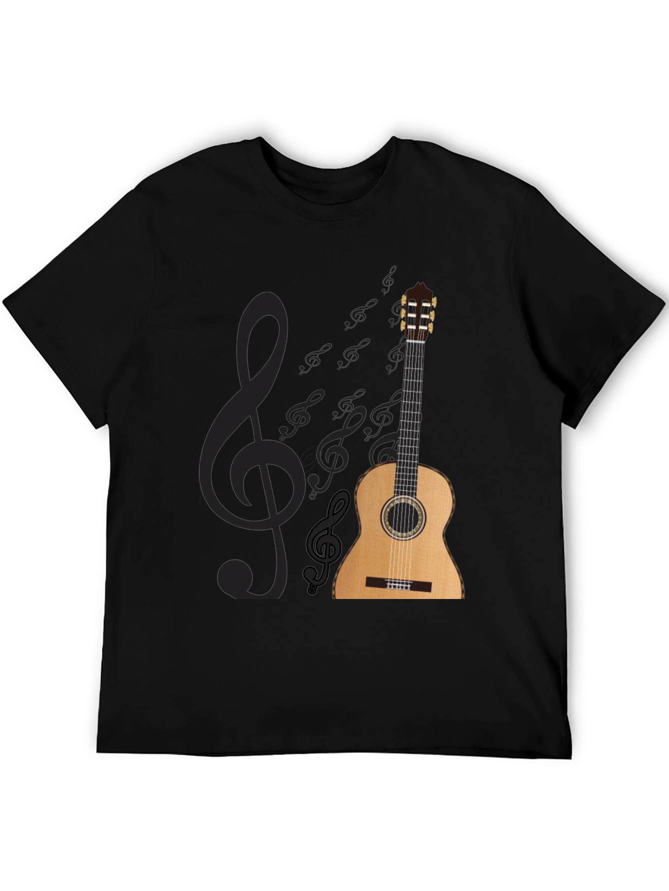 Guitar & Musical Notes Graphic Tee