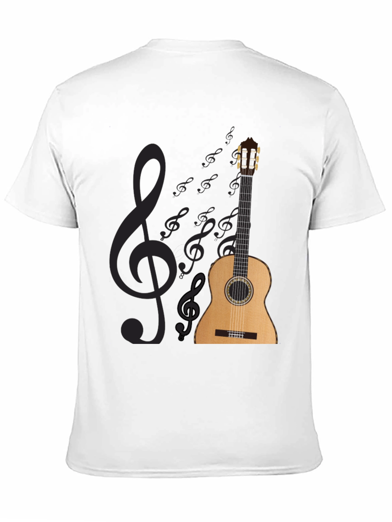 Guitar & Musical Notes Graphic Tee