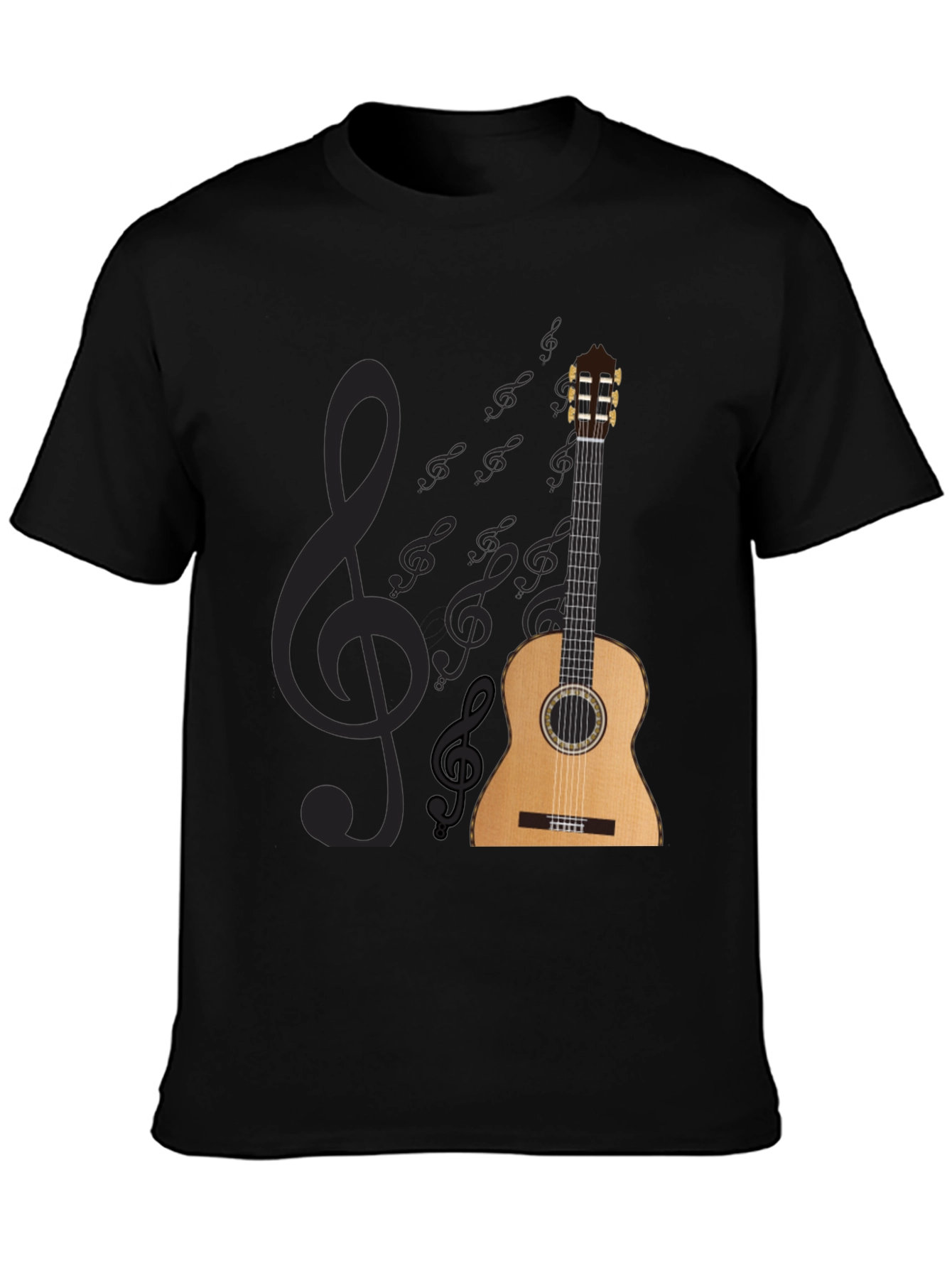 Guitar & Musical Notes Graphic Tee