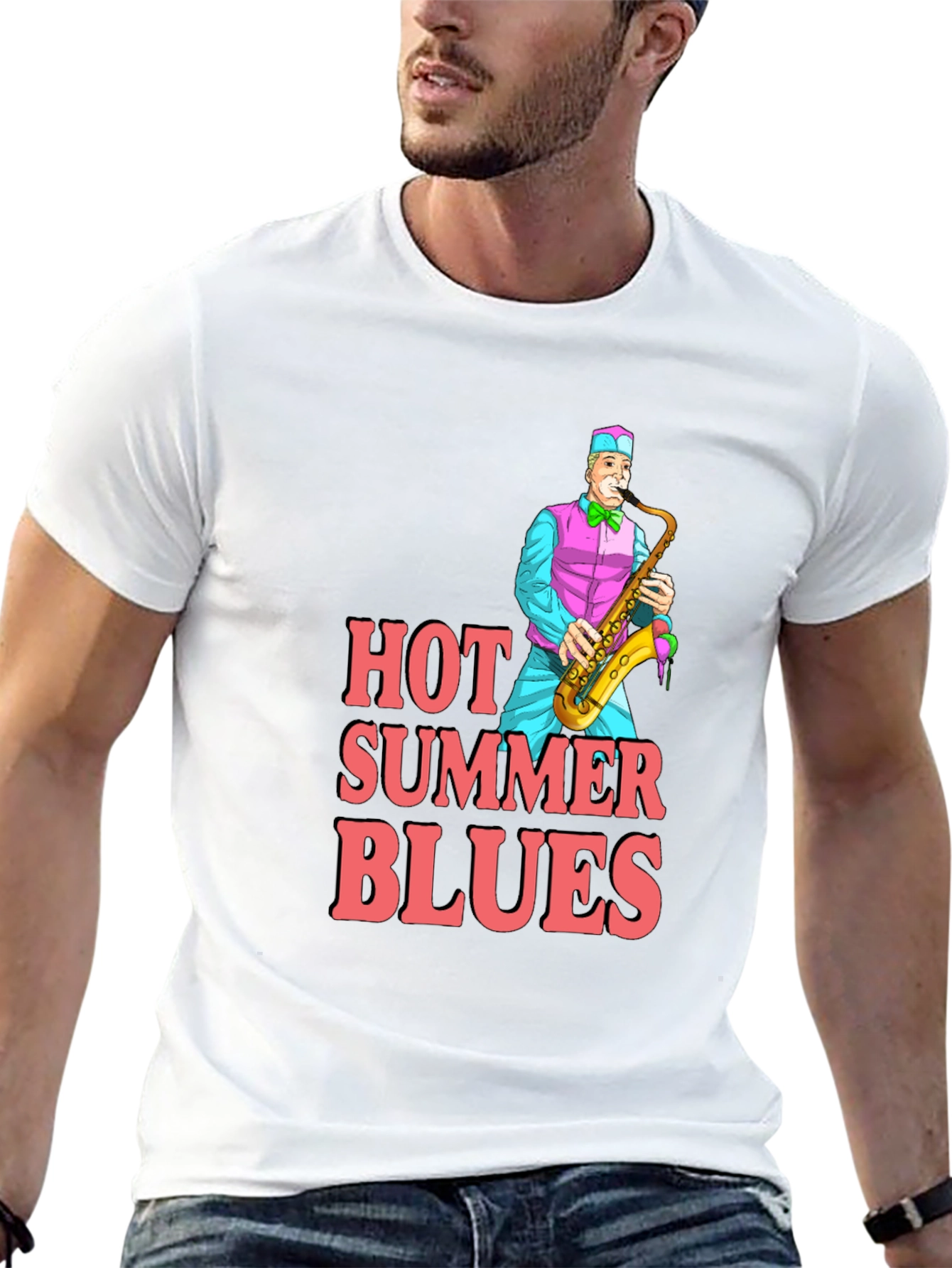 Hot Summer Blues Graphic T-Shirt