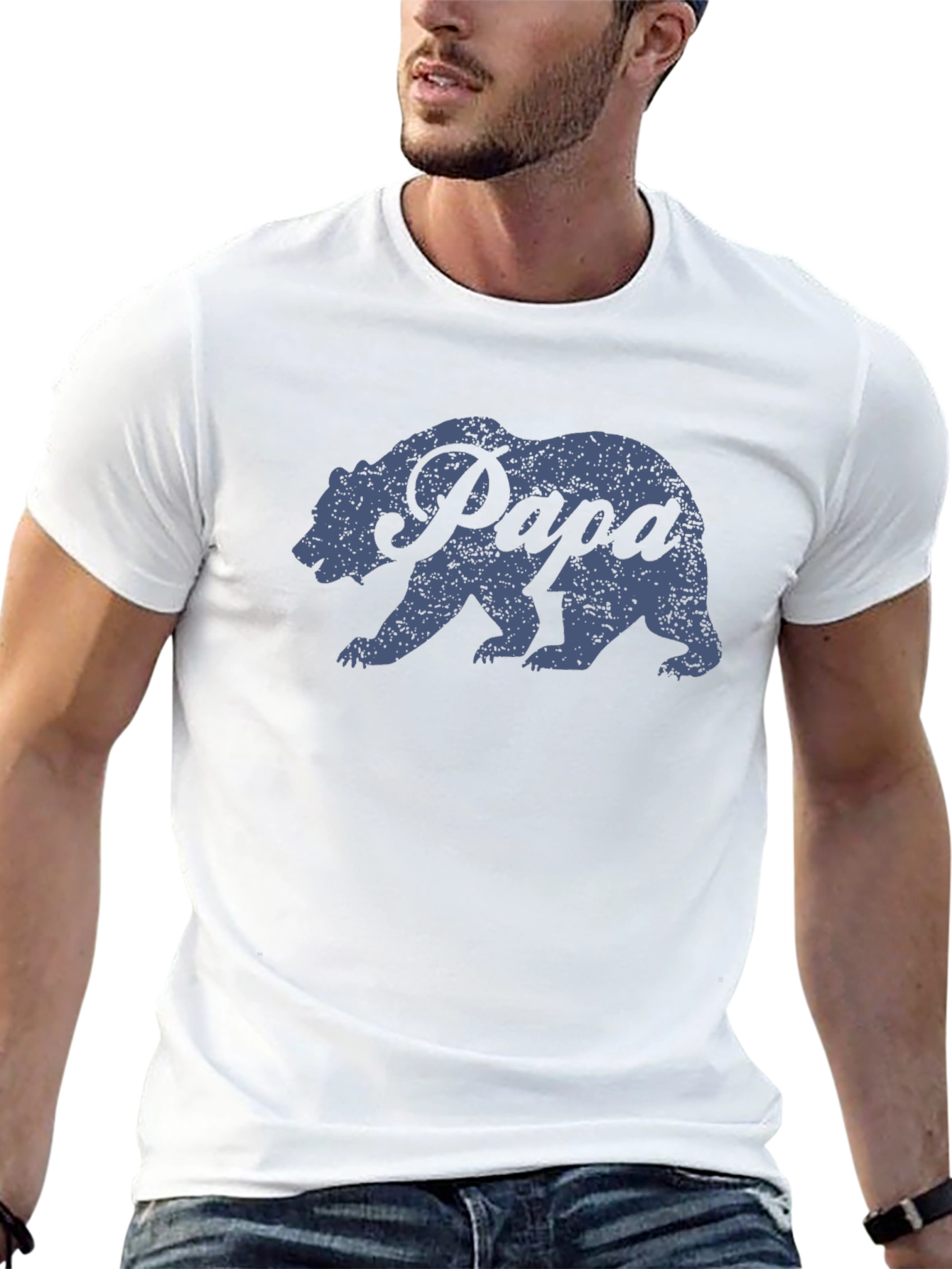 Papa Bear T-Shirt - Distressed Graphic Tee
