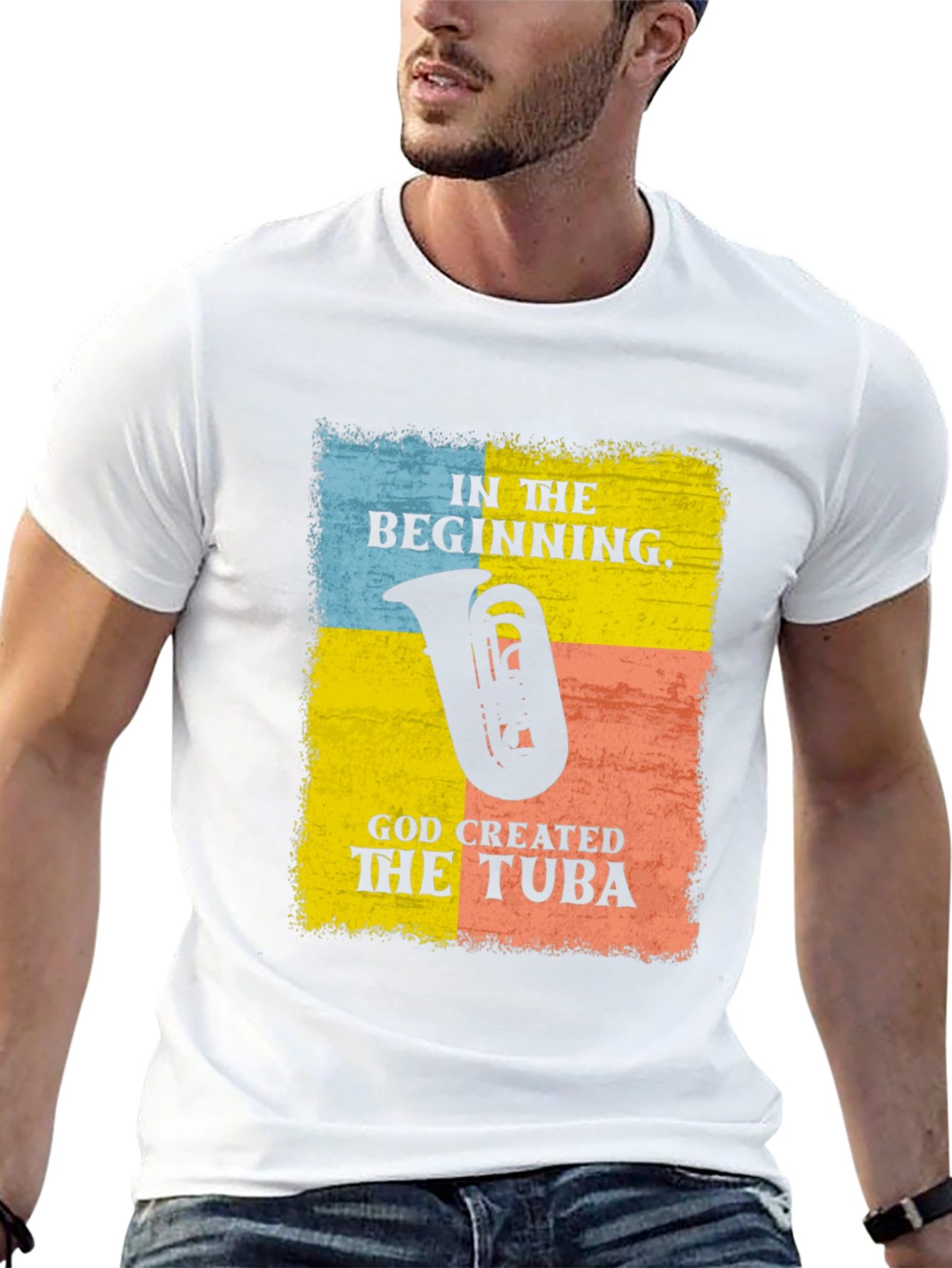 In The Beginning Tuba Graphic Tee
