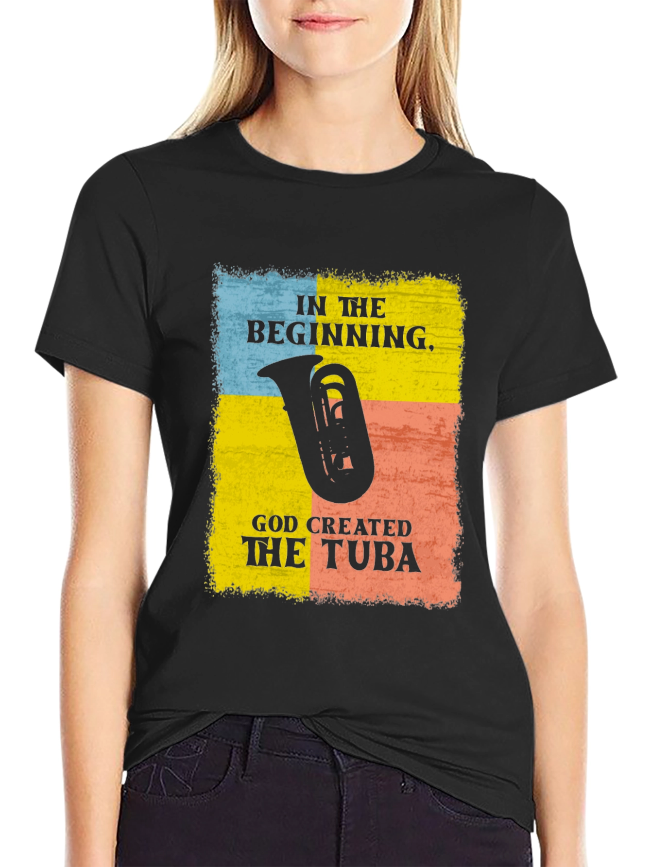 In The Beginning Tuba Graphic Tee