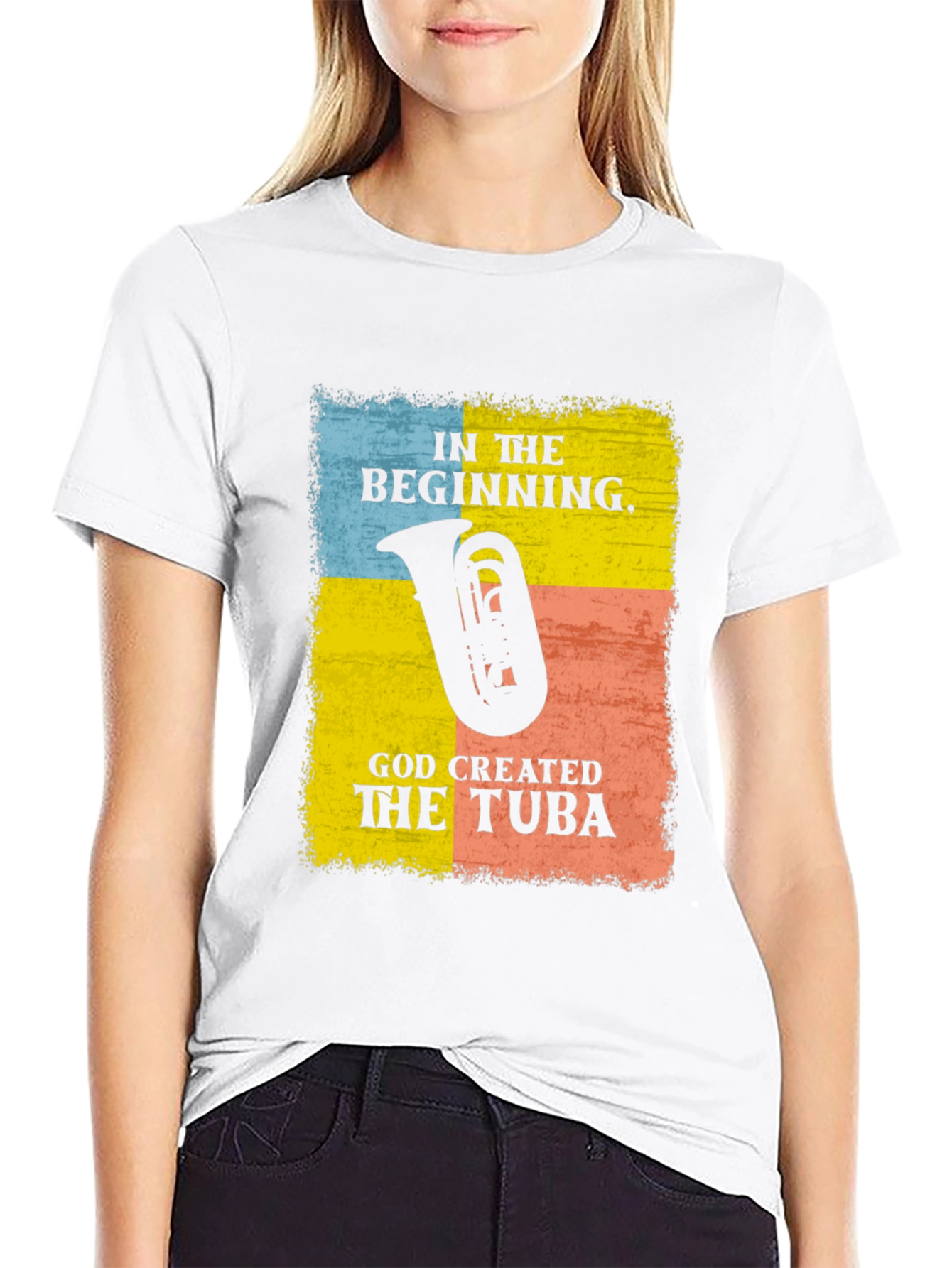 In The Beginning Tuba Graphic Tee