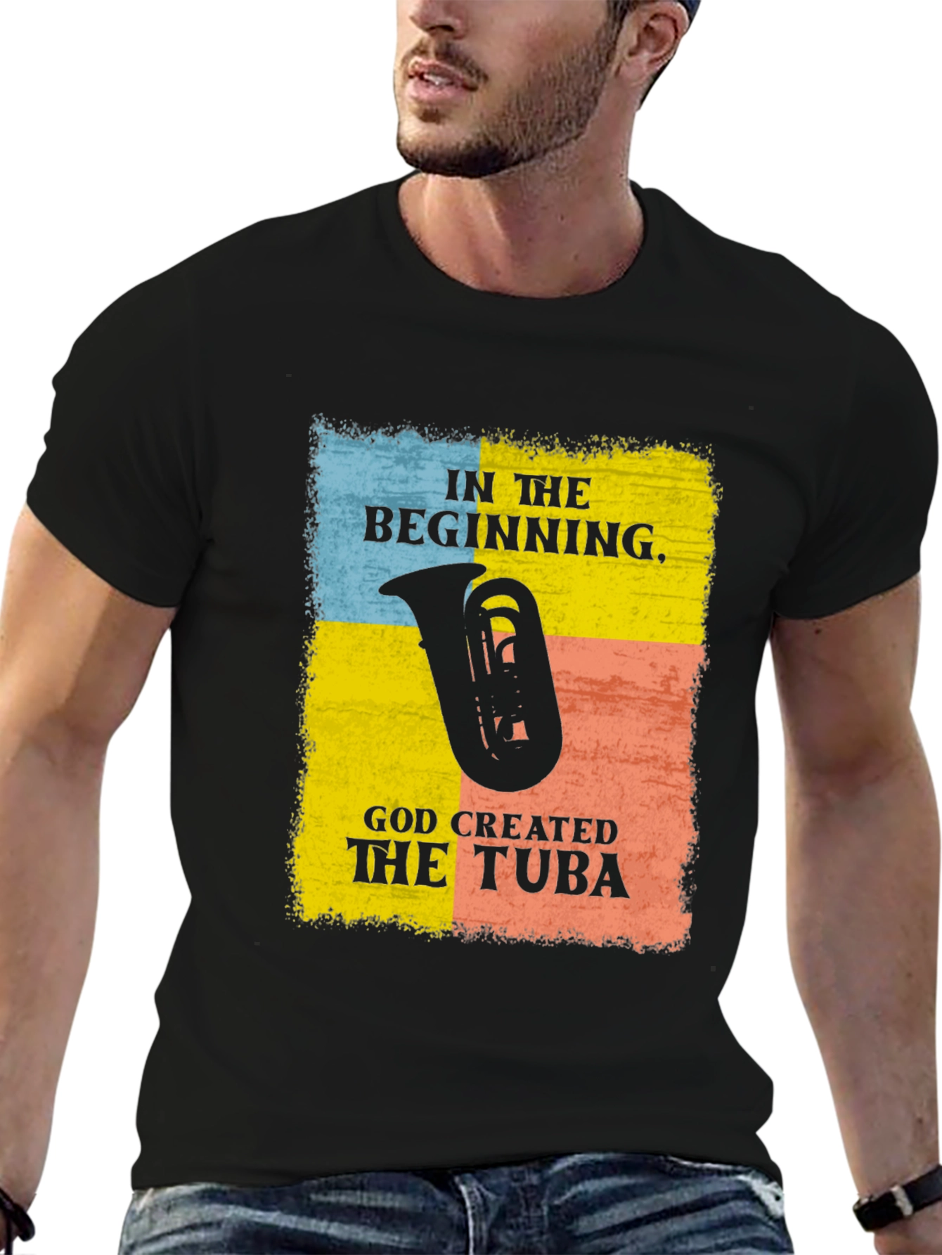 In The Beginning Tuba Graphic Tee