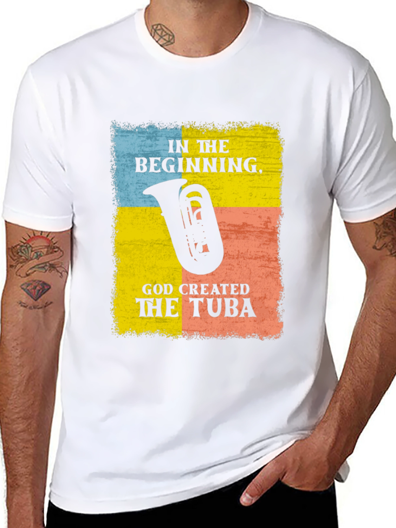 In The Beginning Tuba Graphic Tee