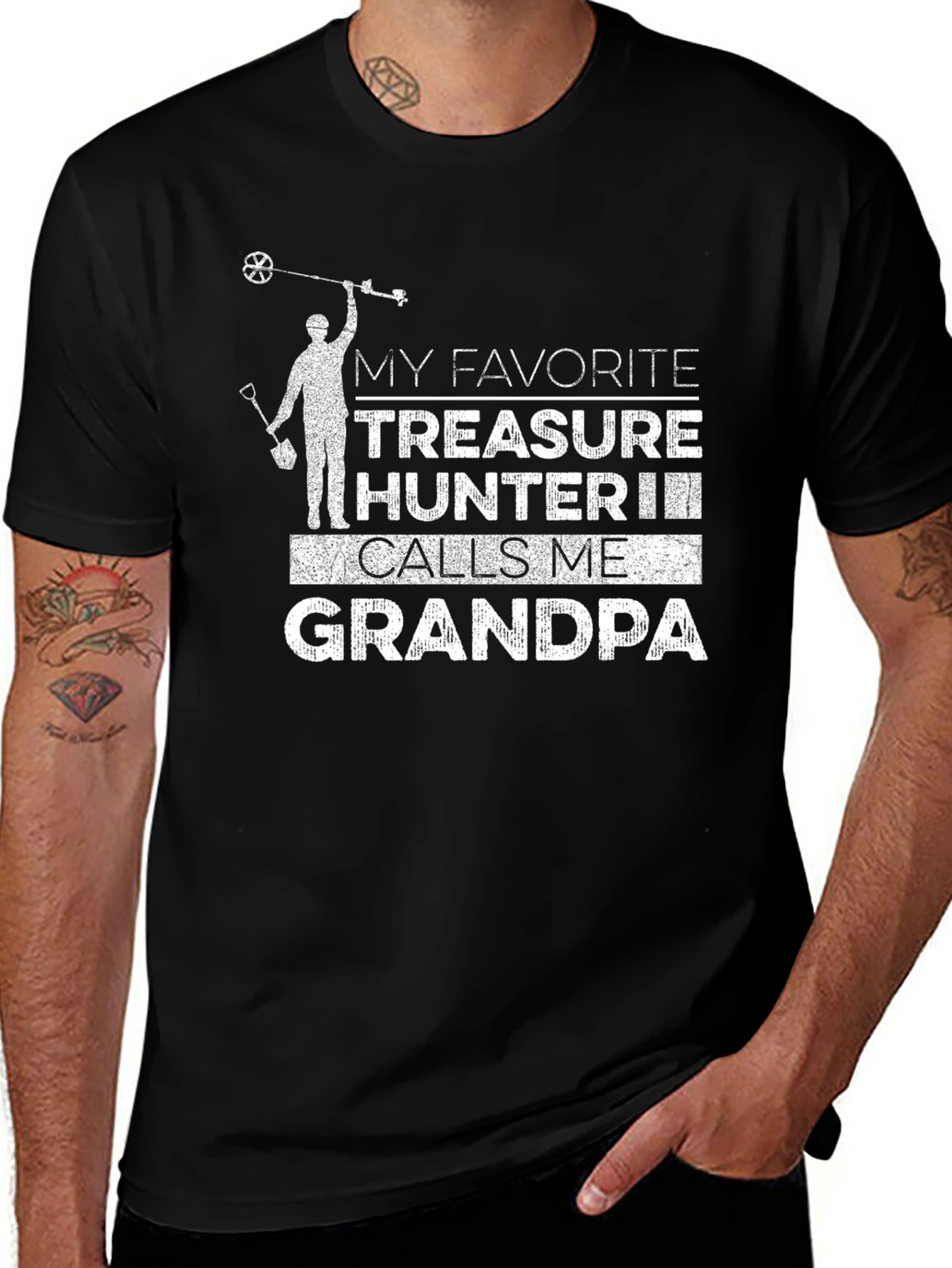 Treasure Hunter Grandpa T-Shirt Funny Grandpa Tee