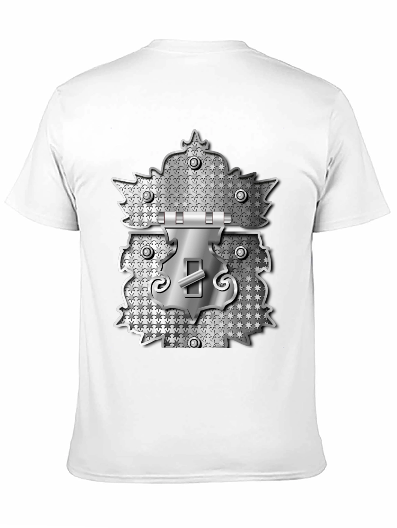 Novelty Lock Graphic Print Black T-Shirt